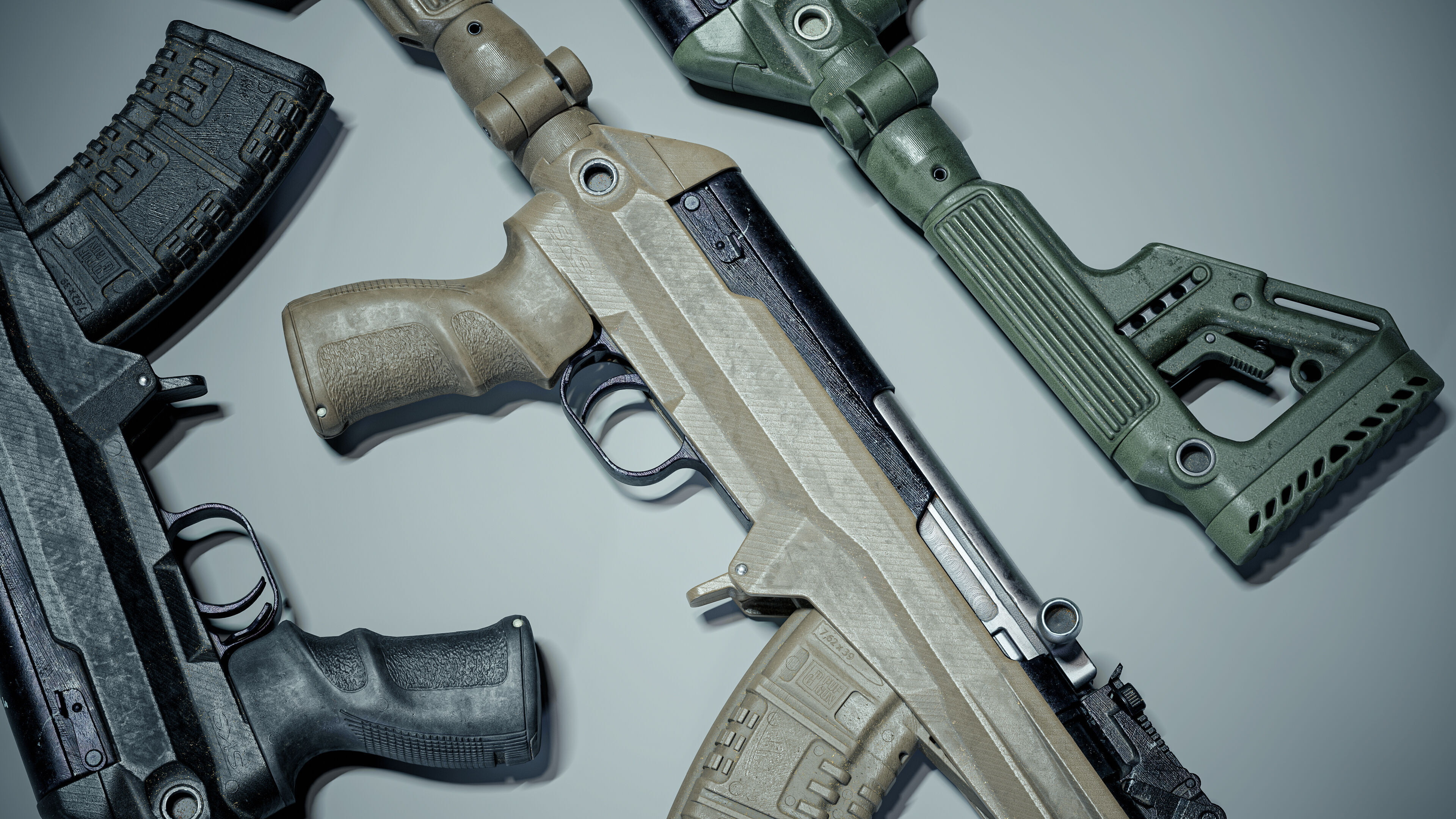 Fab Defense SKS Carbine Game Ready Model Low-poly 3D model_10