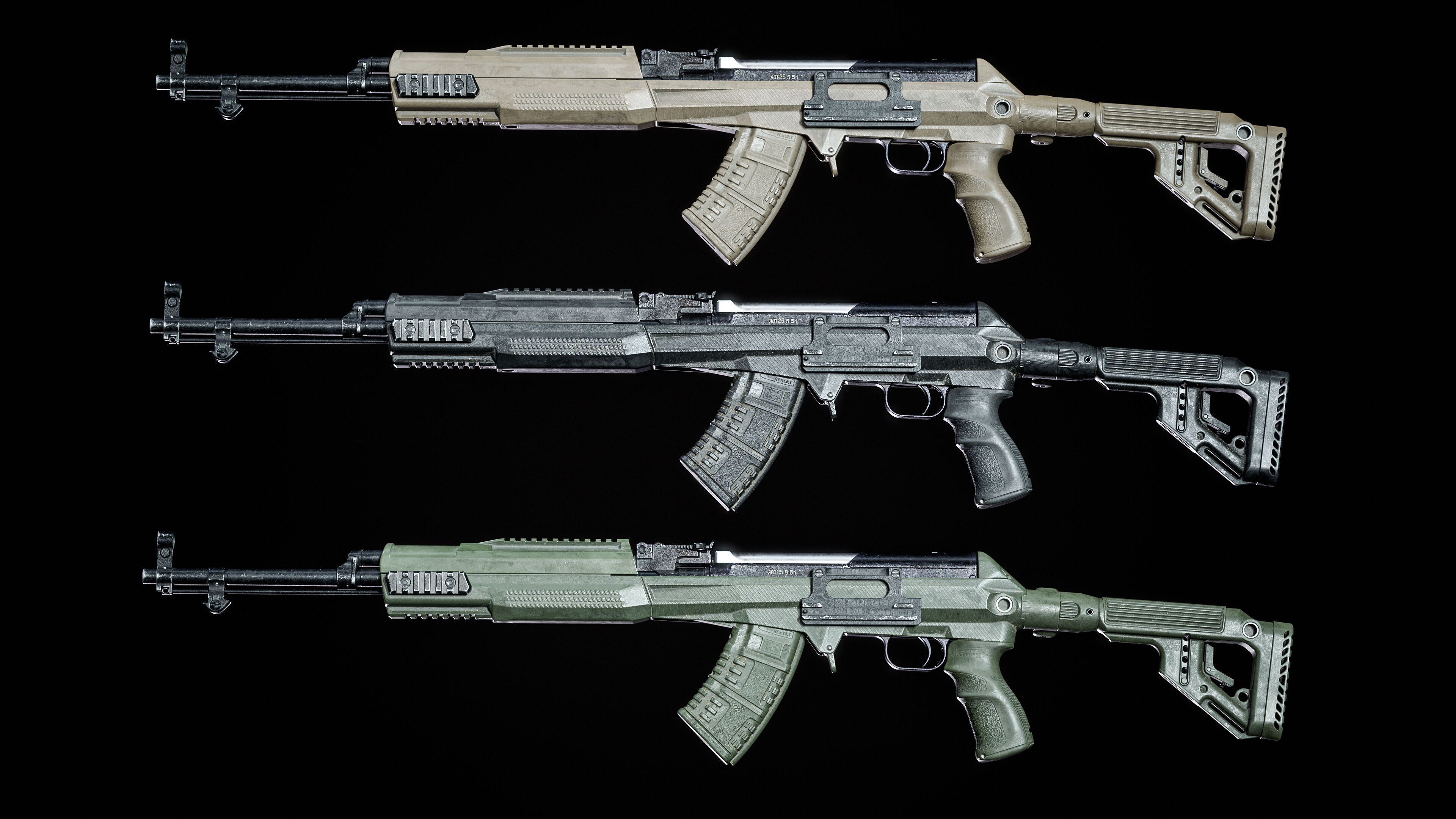 Fab Defense SKS Carbine Game Ready Model Low-poly 3D model_3