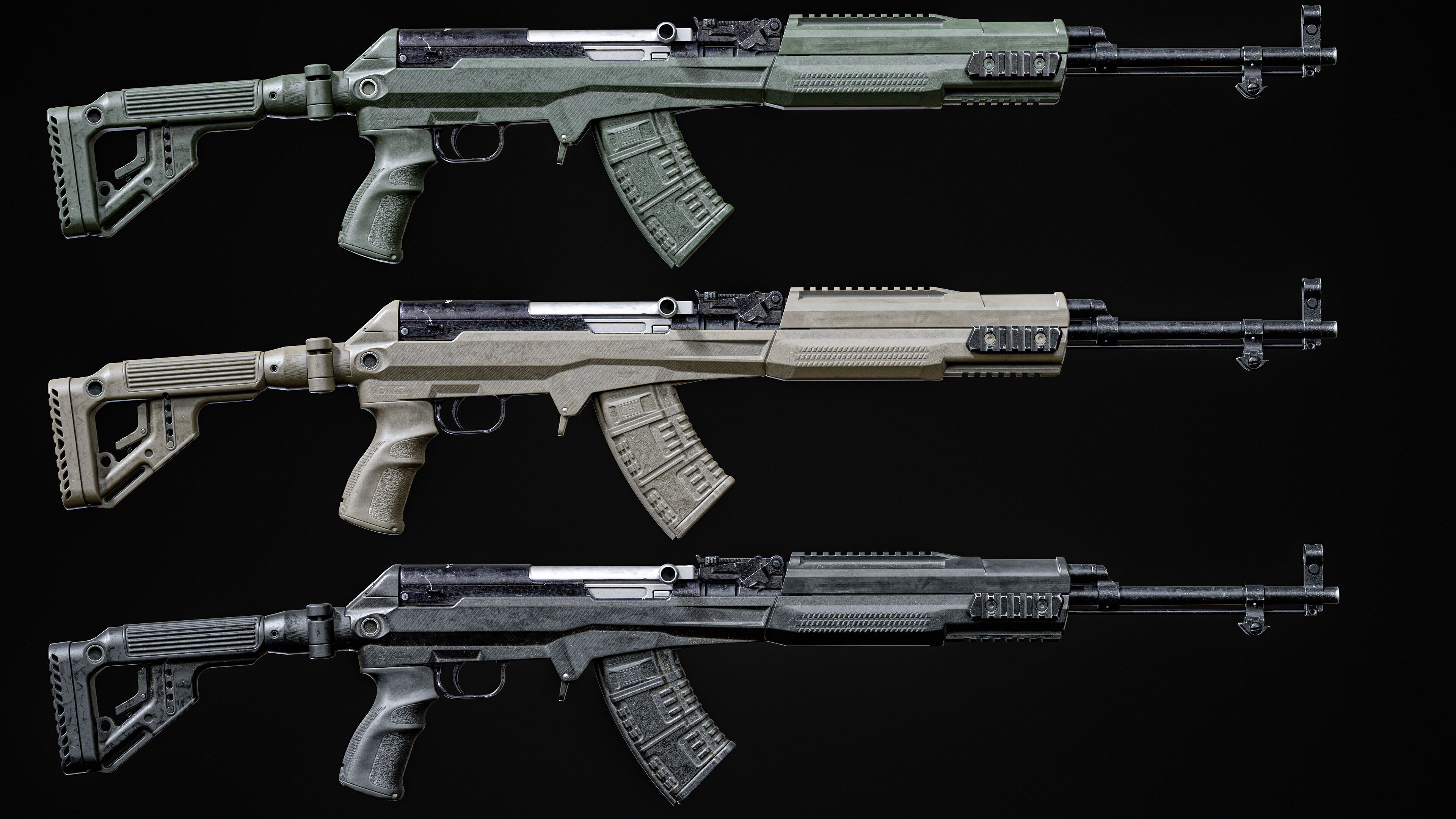 Fab Defense SKS Carbine Game Ready Model Low-poly 3D model_17