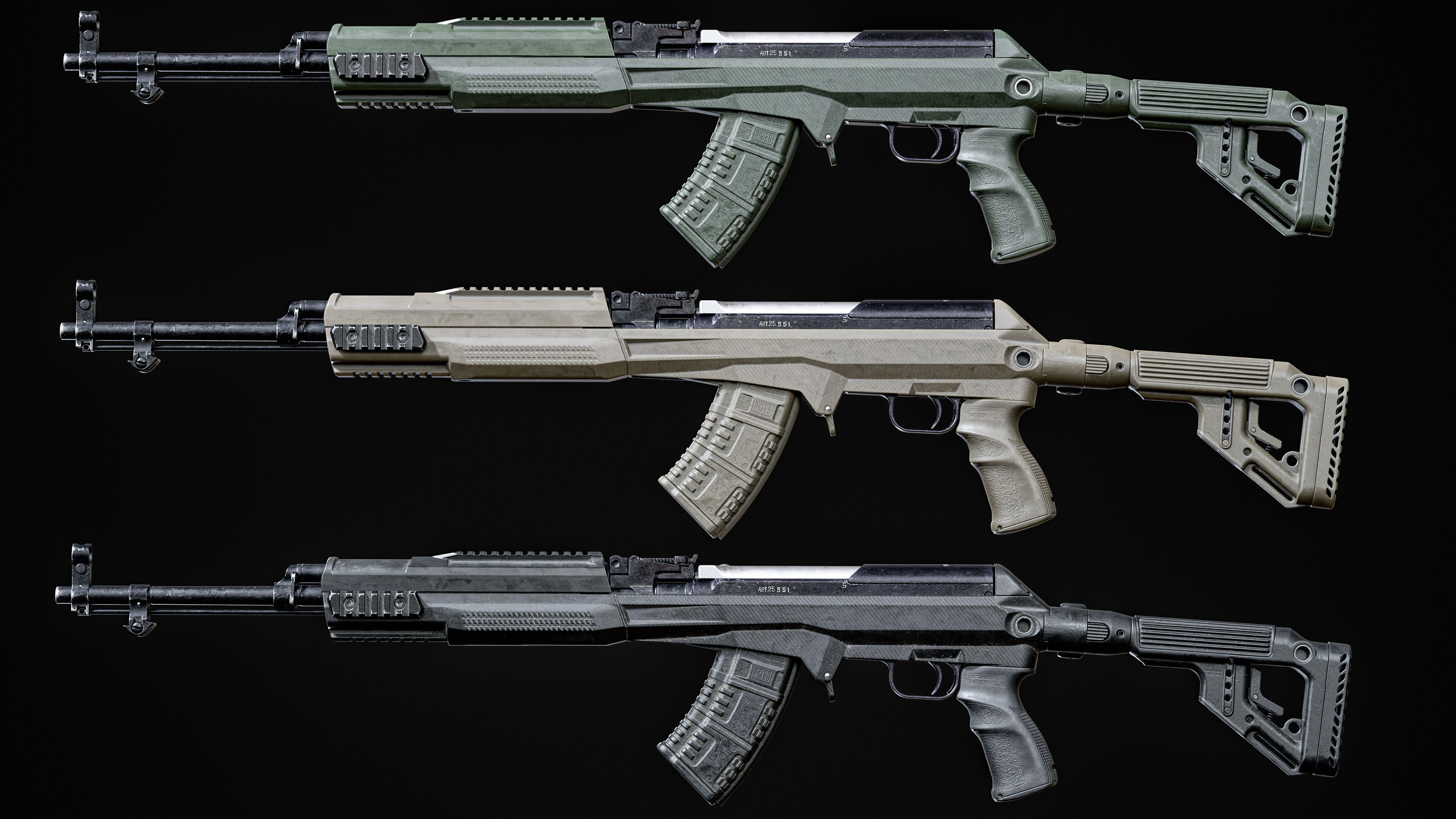 Fab Defense SKS Carbine Game Ready Model Low-poly 3D model_5