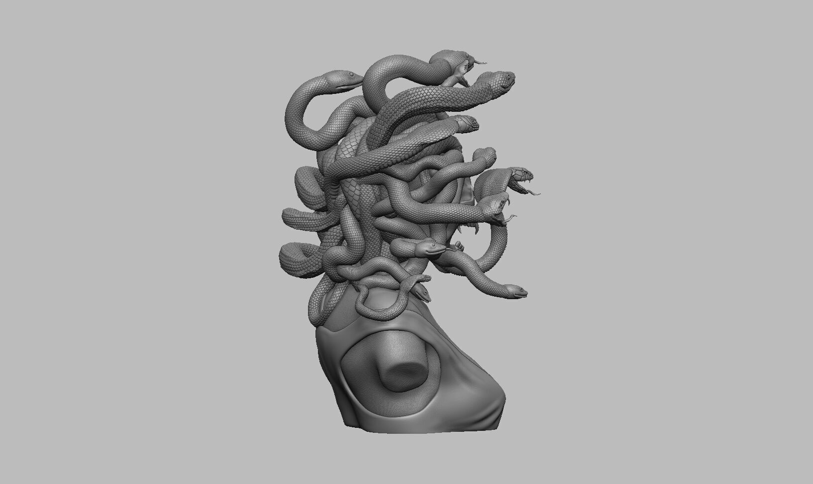 Medusa skull mask 3D print model_9