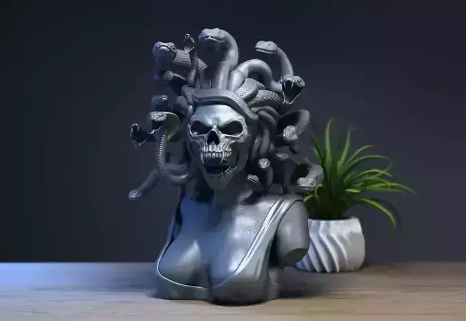 Medusa skull mask