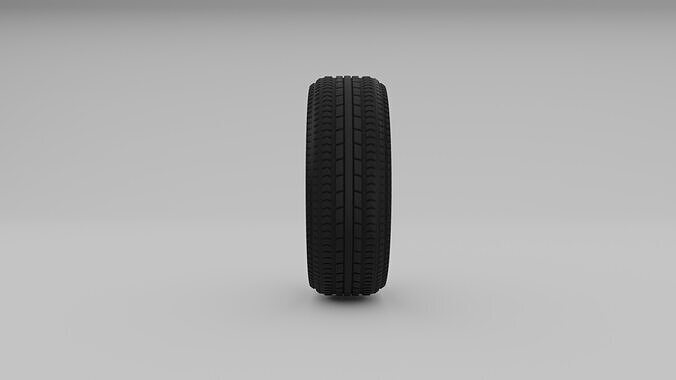 High Quality Realistic Tires Low-poly 3D model 4