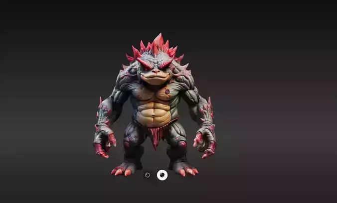 Demonic Creature  Game Ready Monster 3D Model