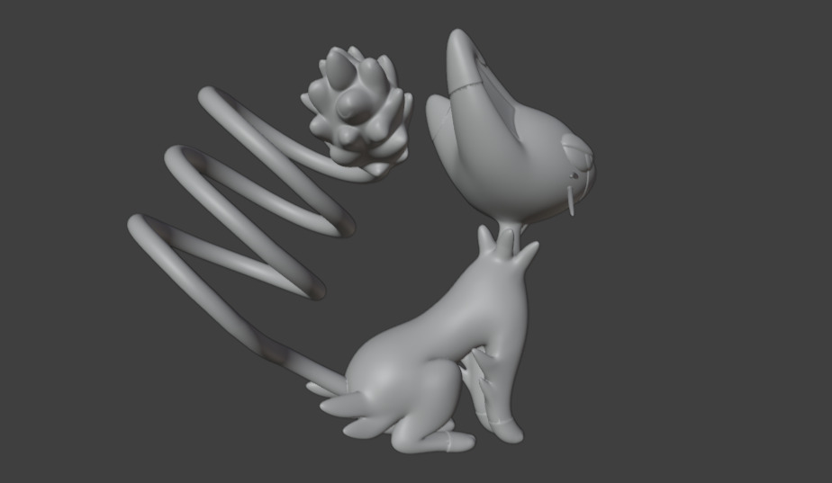 Glameow Pokemon 3D print model_1