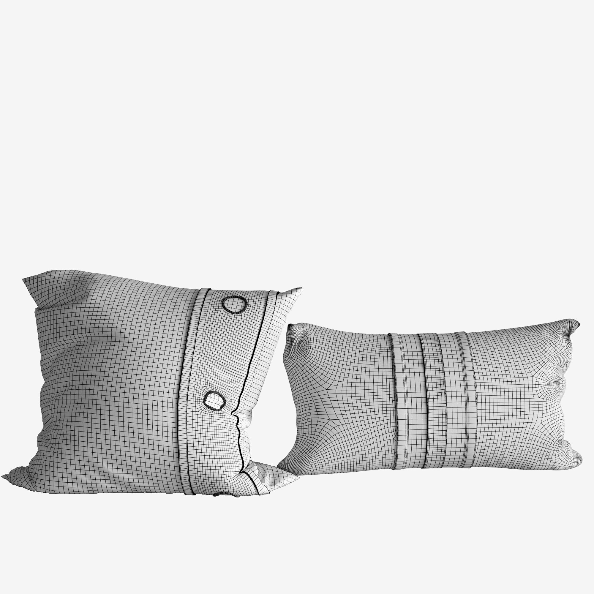 Set of decorative cushion 3D model_6