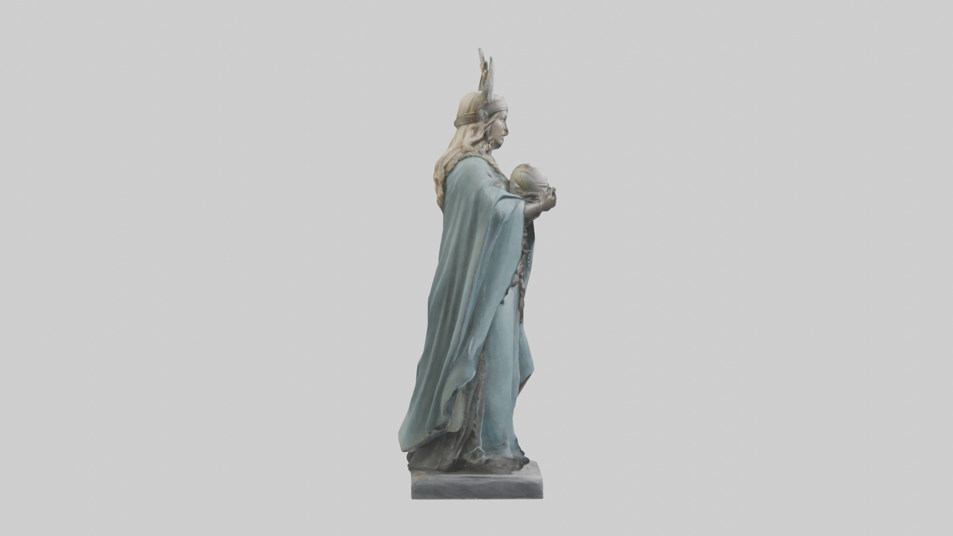 Idun statue model Low-poly 3D model_13
