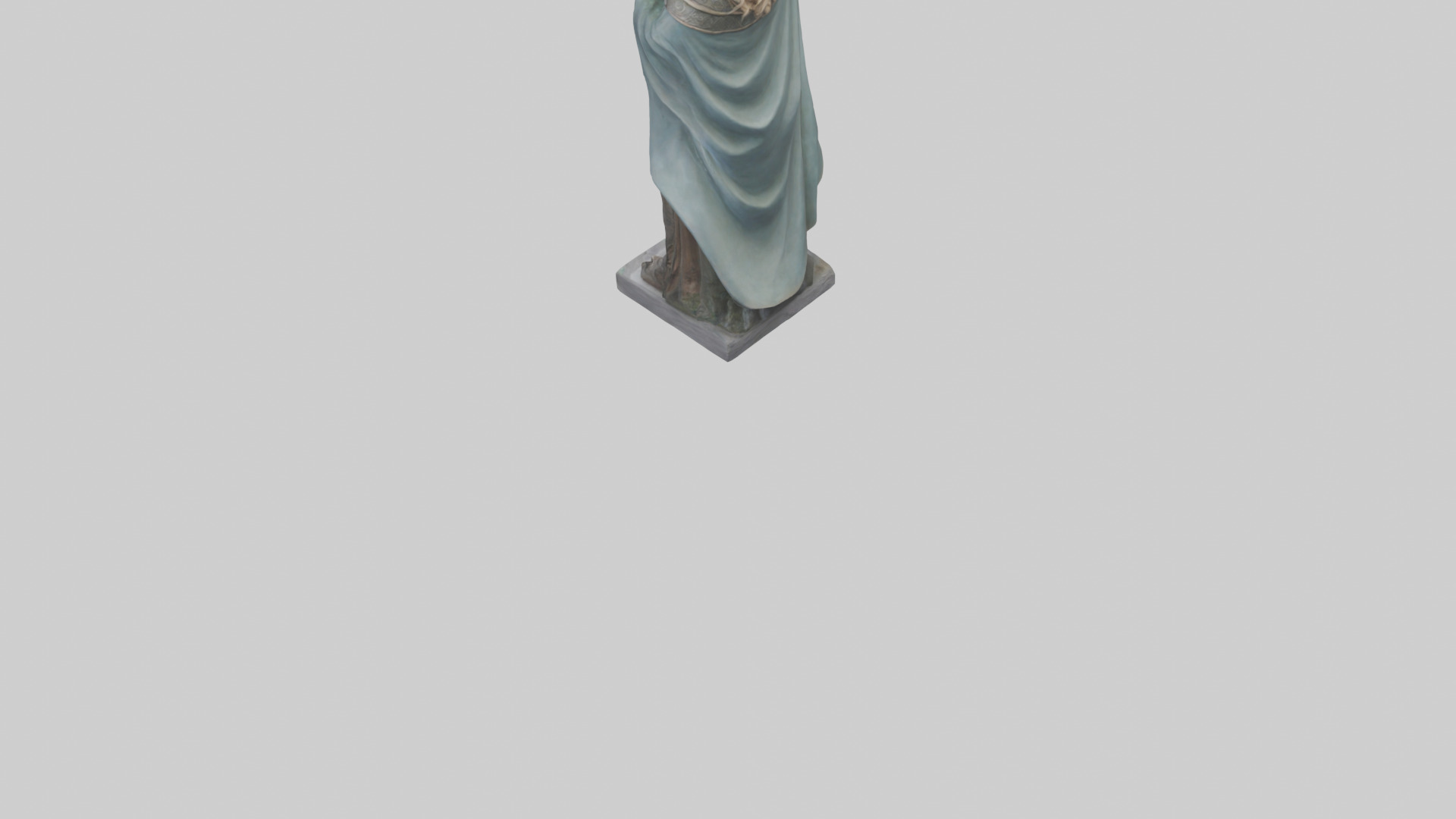 Idun statue model Low-poly 3D model_5
