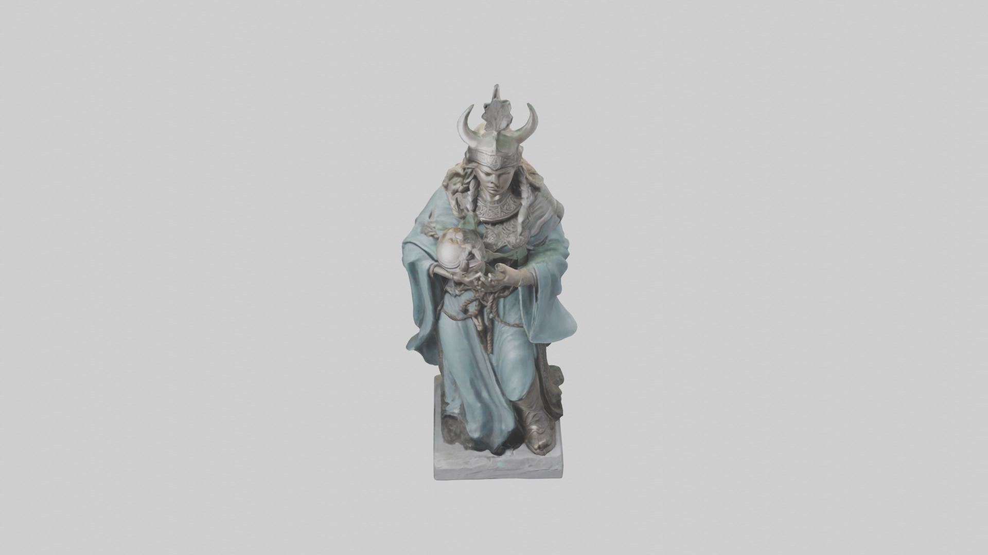 Idun statue model Low-poly 3D model_16
