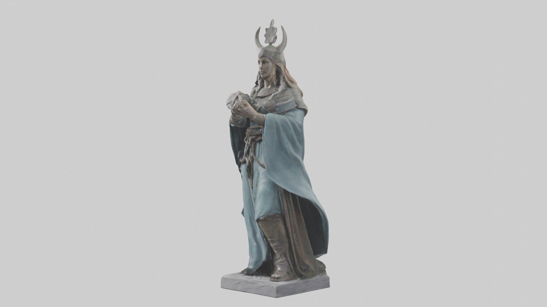 Idun statue model Low-poly 3D model_9