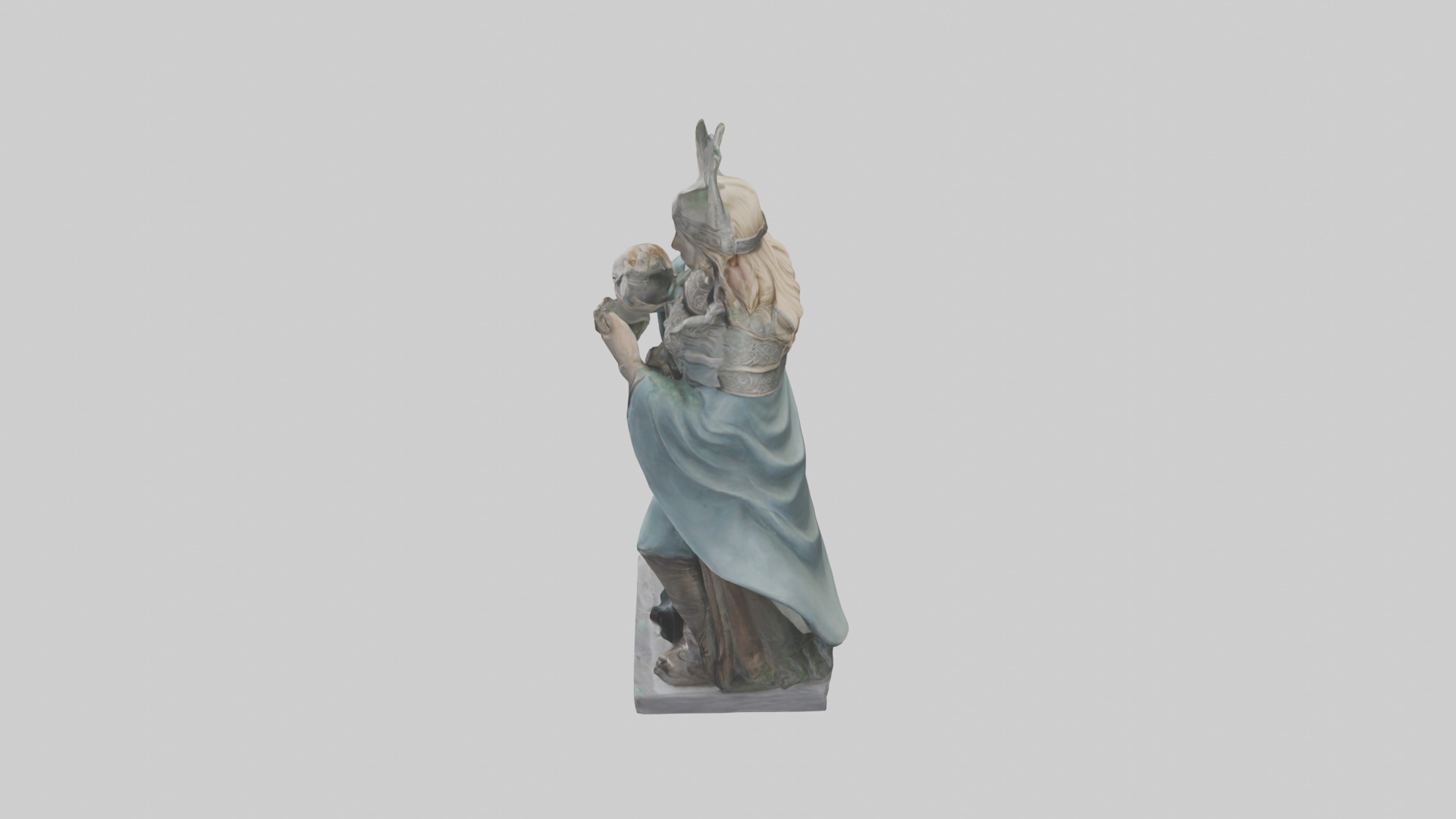 Idun statue model Low-poly 3D model_17