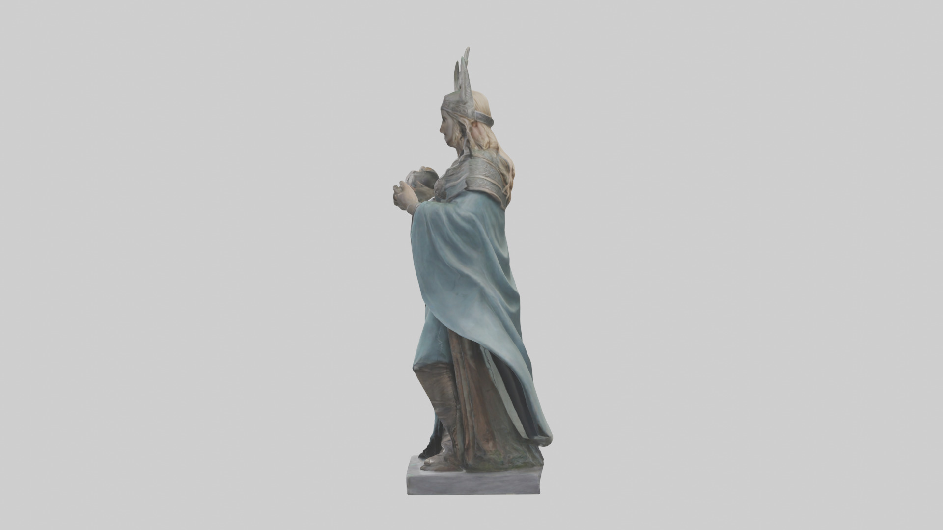 Idun statue model Low-poly 3D model_12