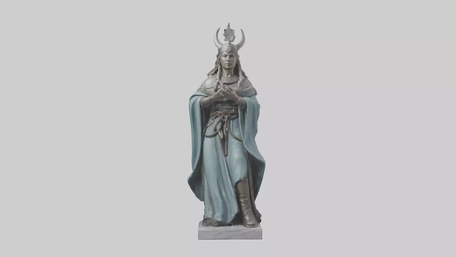 Idun statue model Low-poly 3D model_0