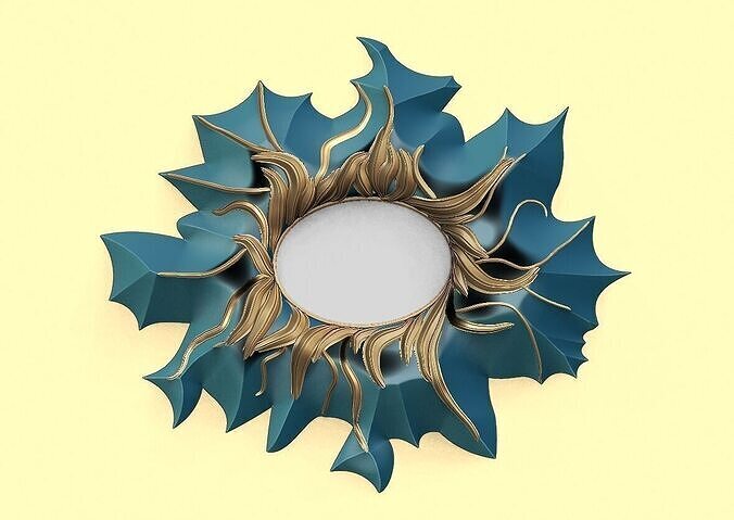 Polygonal mirror frame 3D model 7