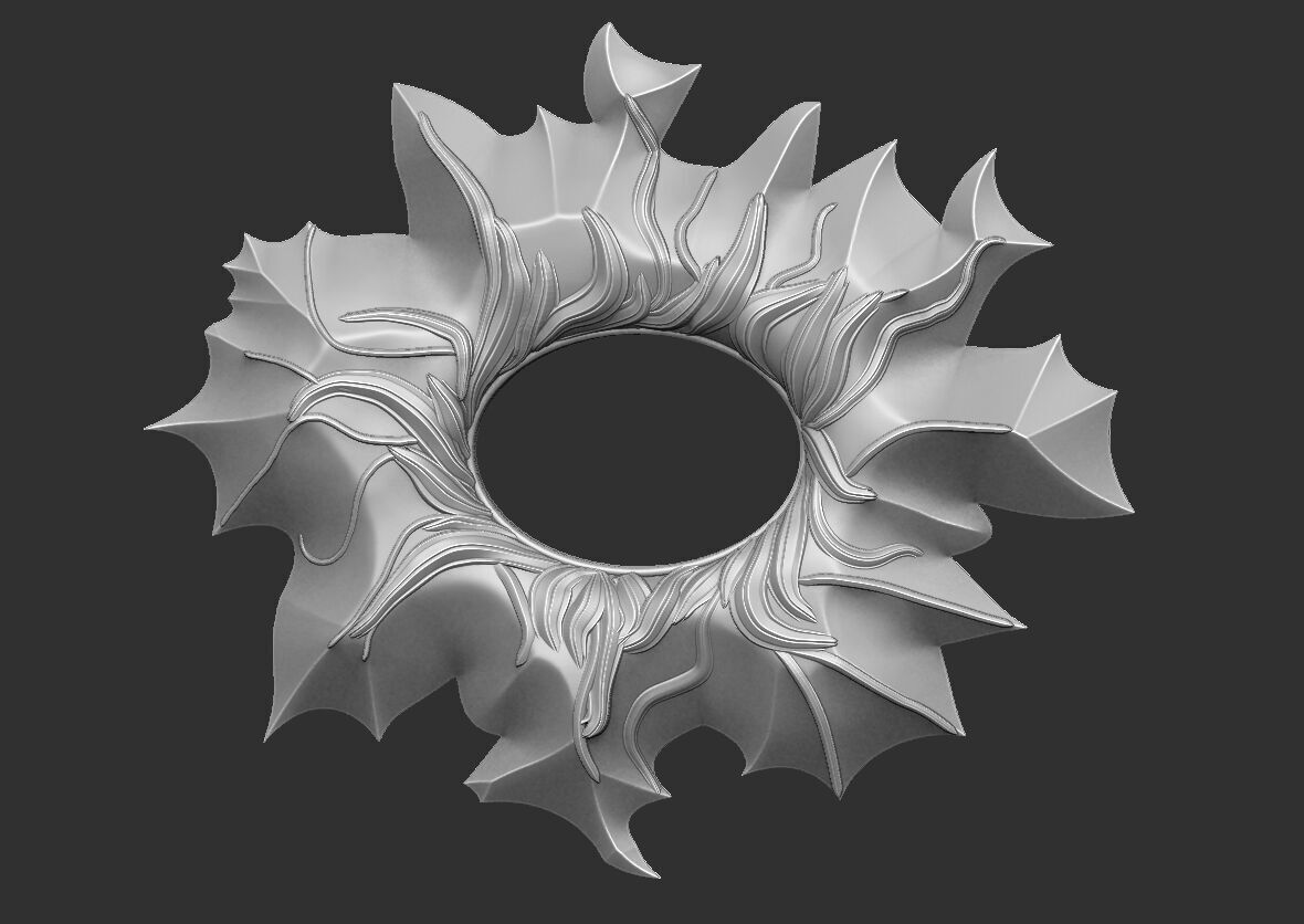 Polygonal mirror frame 3D model_9