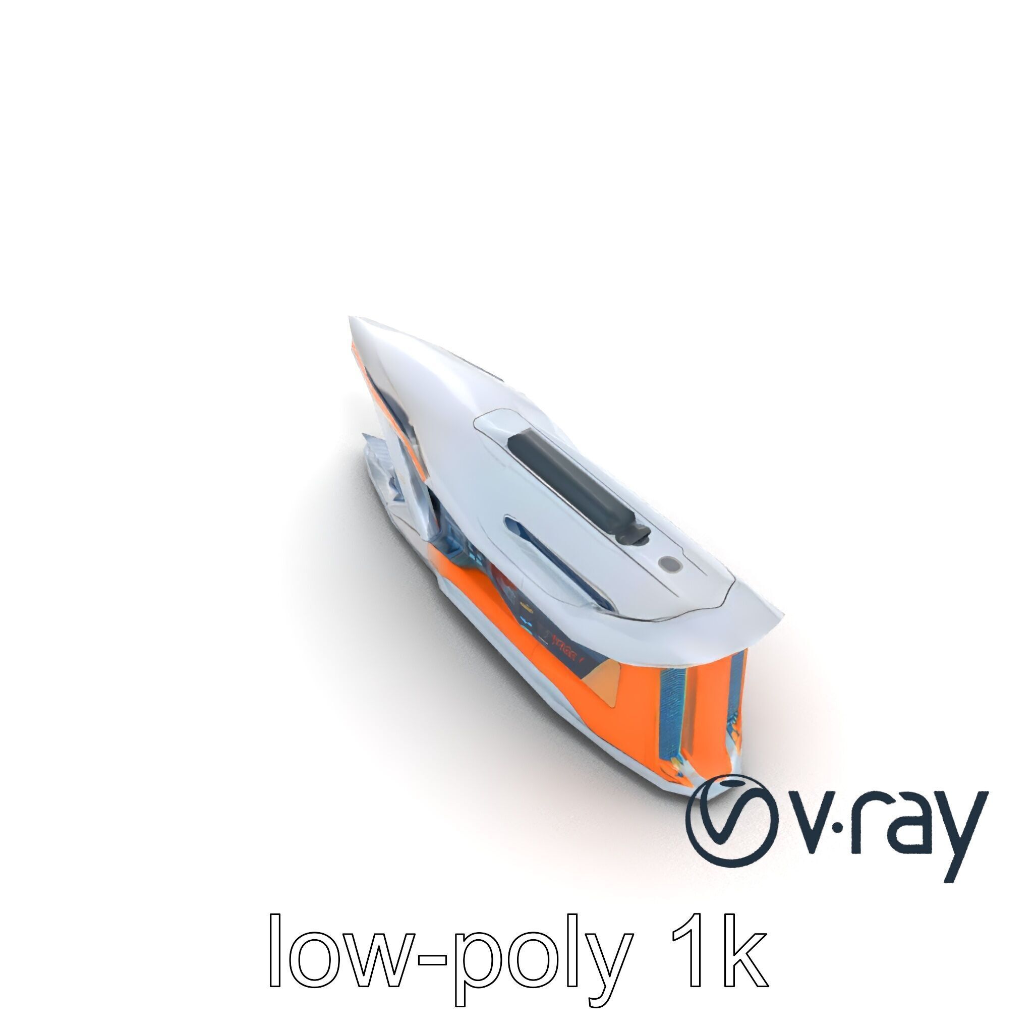 Futuristic Transport Node with Neon Accents model pack Low-poly 3D model_17