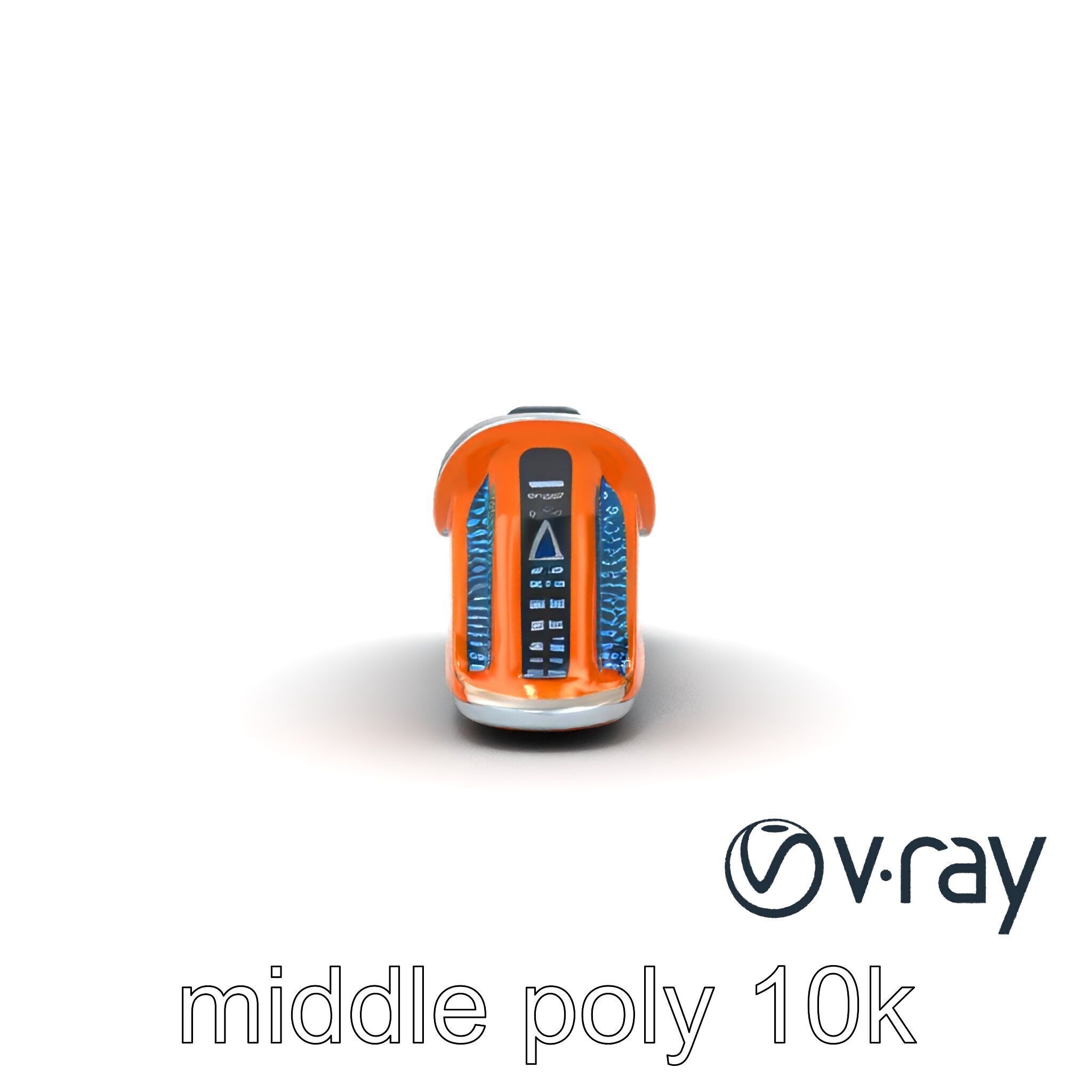 Futuristic Transport Node with Neon Accents model pack Low-poly 3D model_13