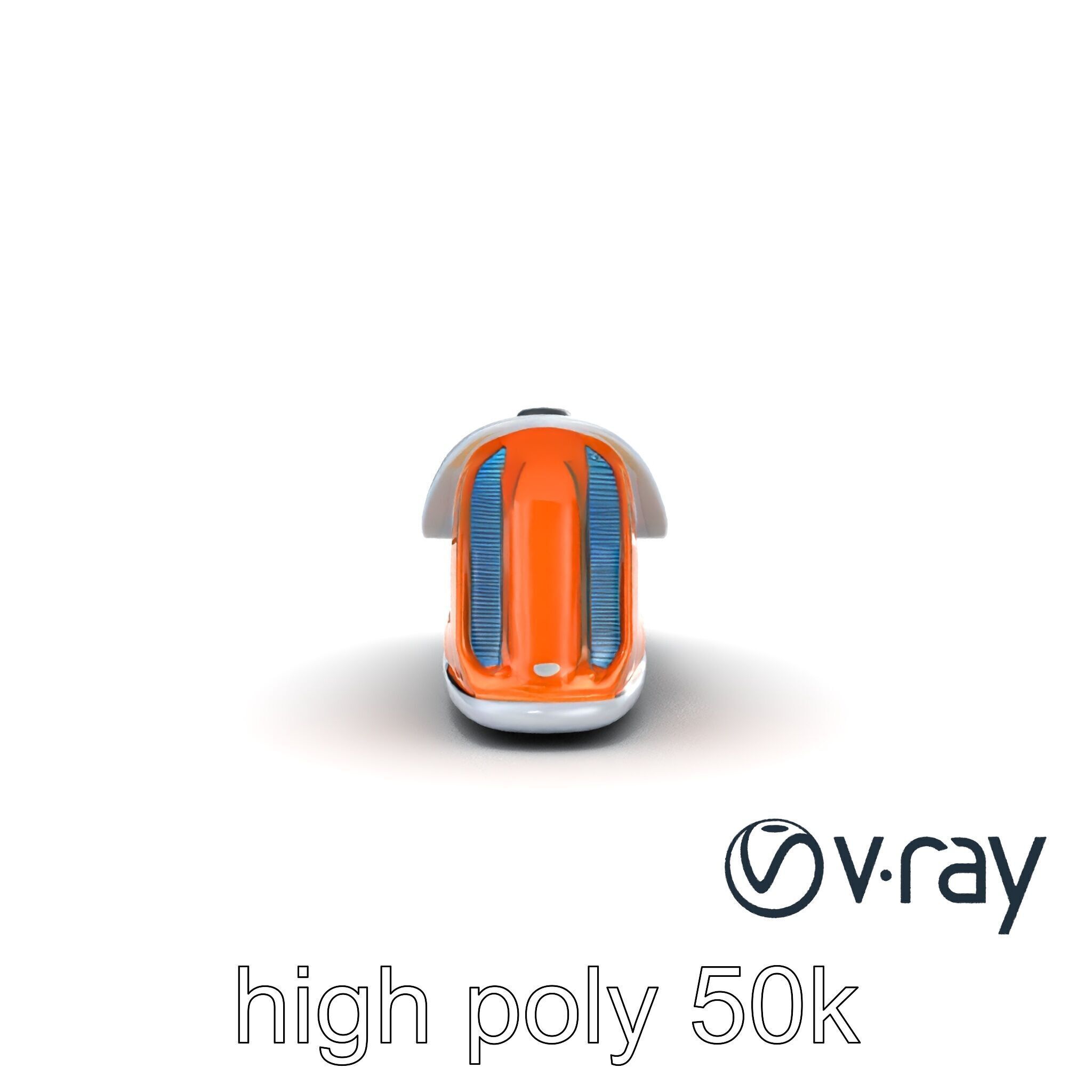 Futuristic Transport Node with Neon Accents model pack Low-poly 3D model_12