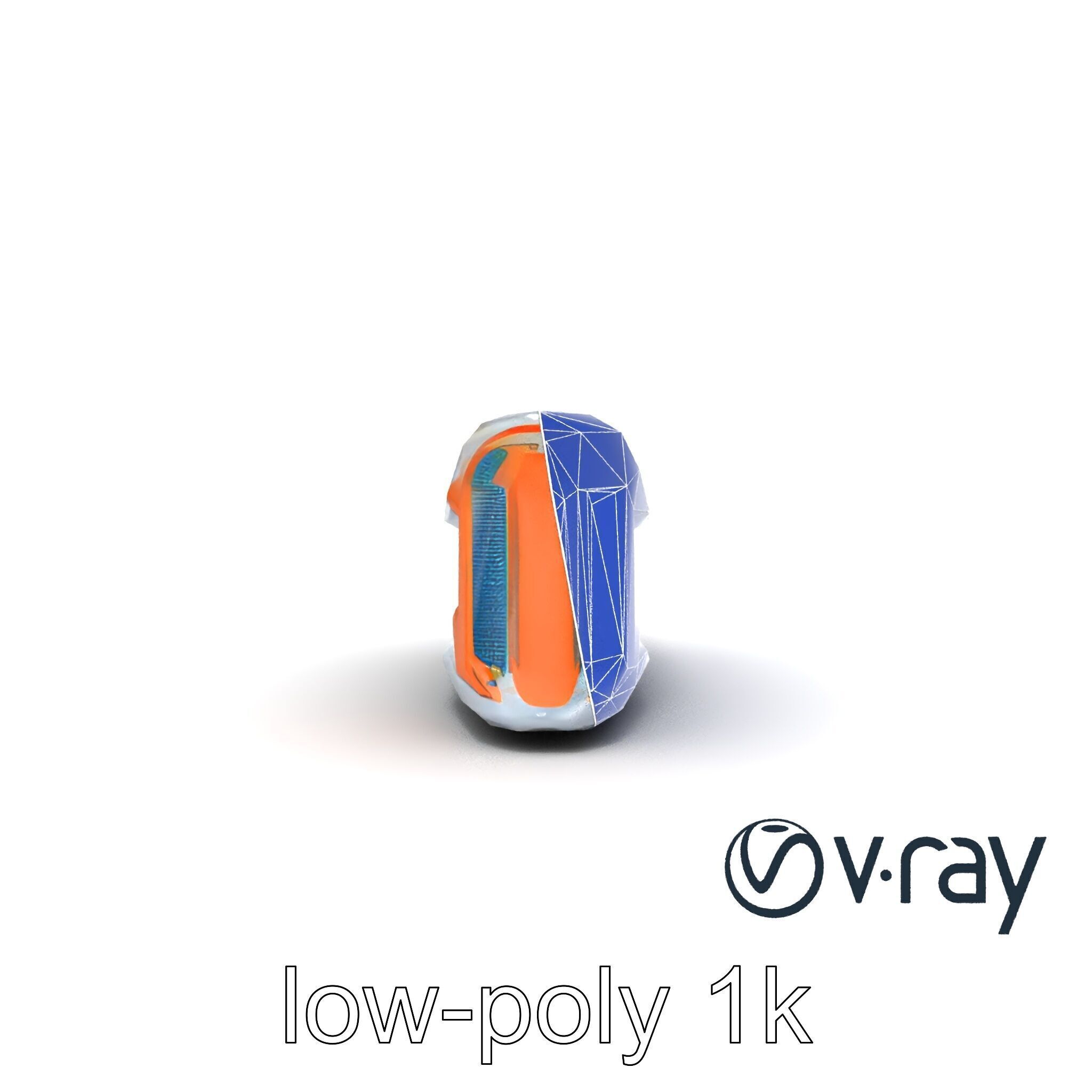 Futuristic Transport Node with Neon Accents model pack Low-poly 3D model_29