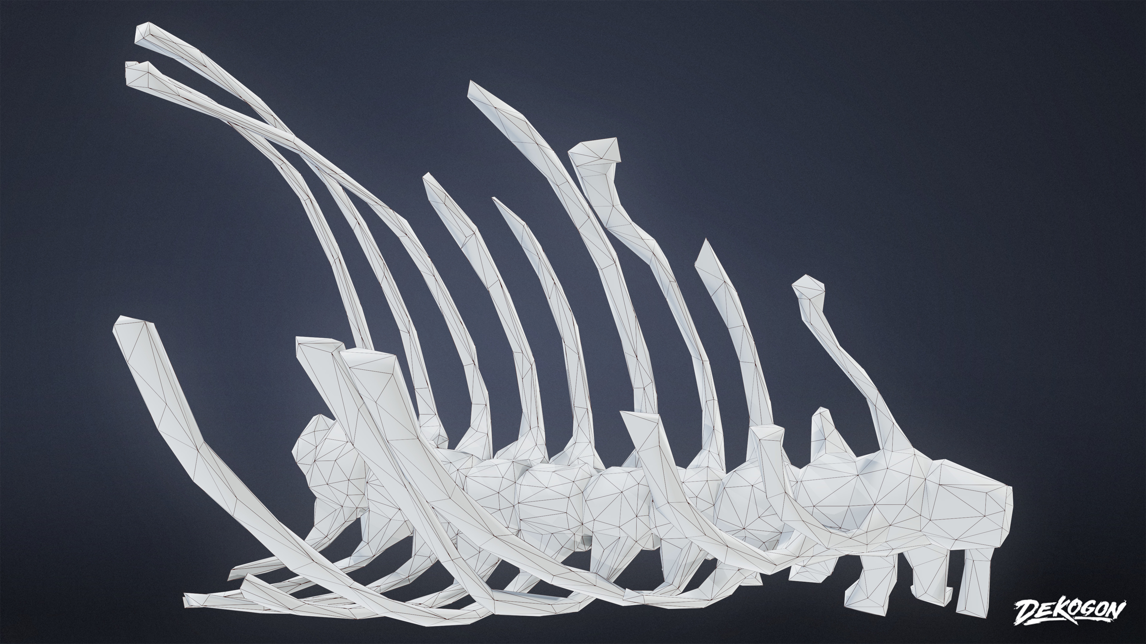 BONES - Dog Ribs 02 - NANITE Low-poly 3D model_3