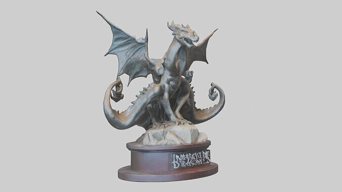 Imagine Dragons statue model Low-poly 3D model
