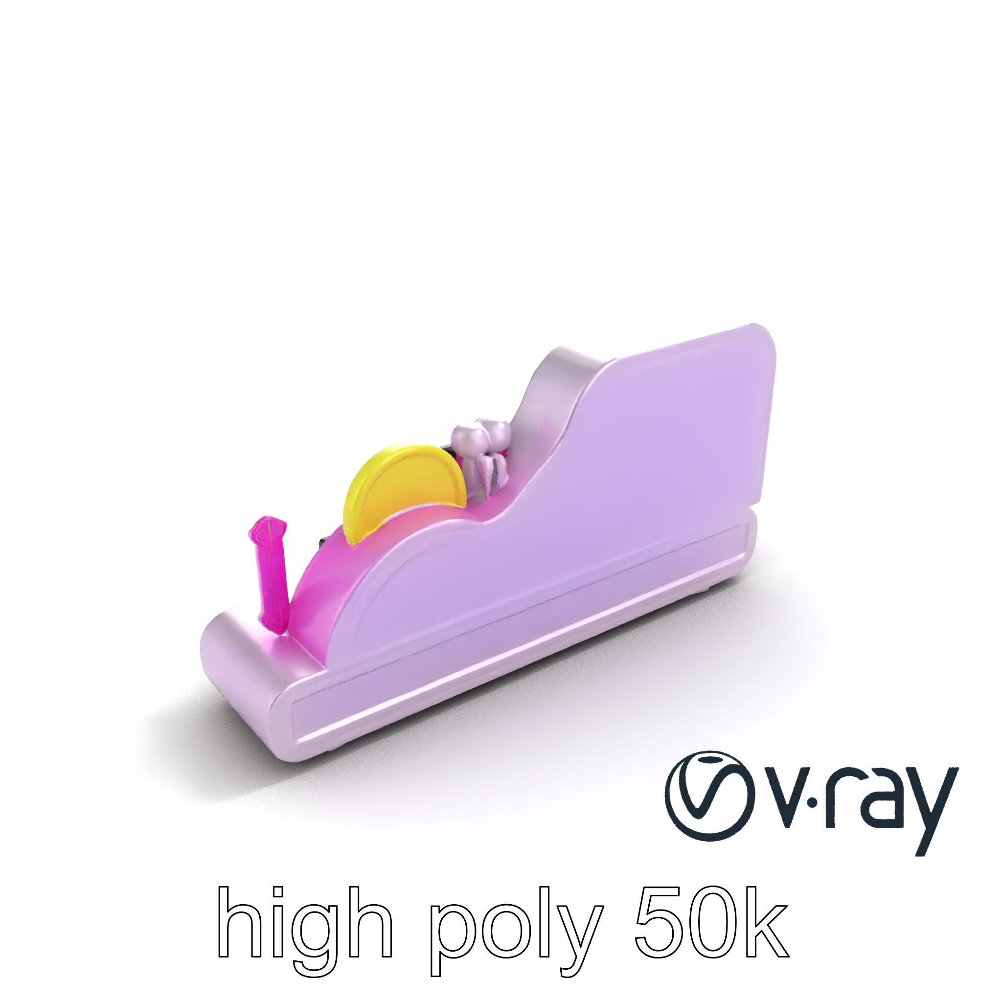 Neon Entertainment Center Module model pack Low-poly 3D model_10