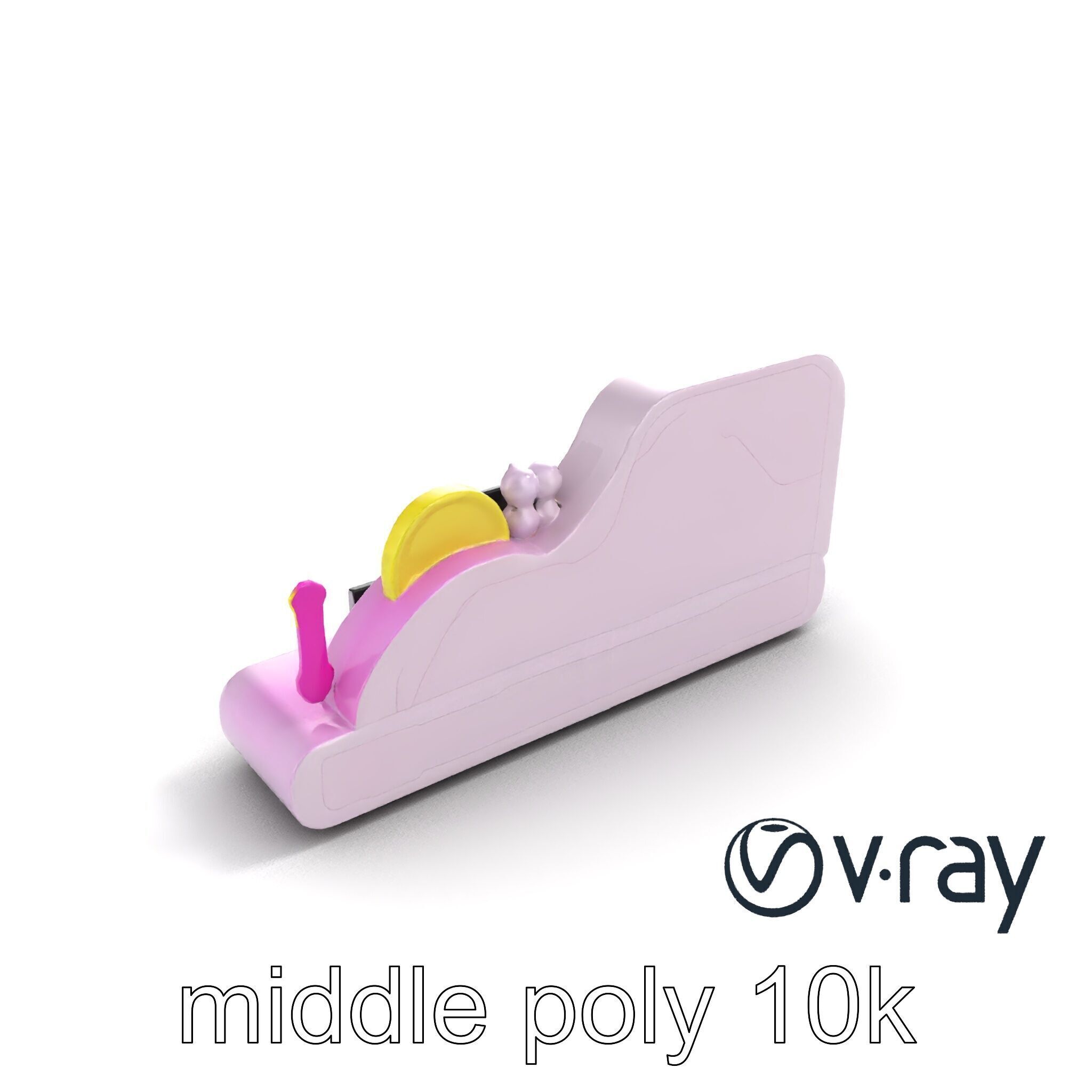 Neon Entertainment Center Module model pack Low-poly 3D model_5