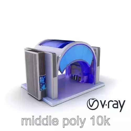 Futuristic Urban Hub Module Model Pack with Massive Arches and Neon Lights