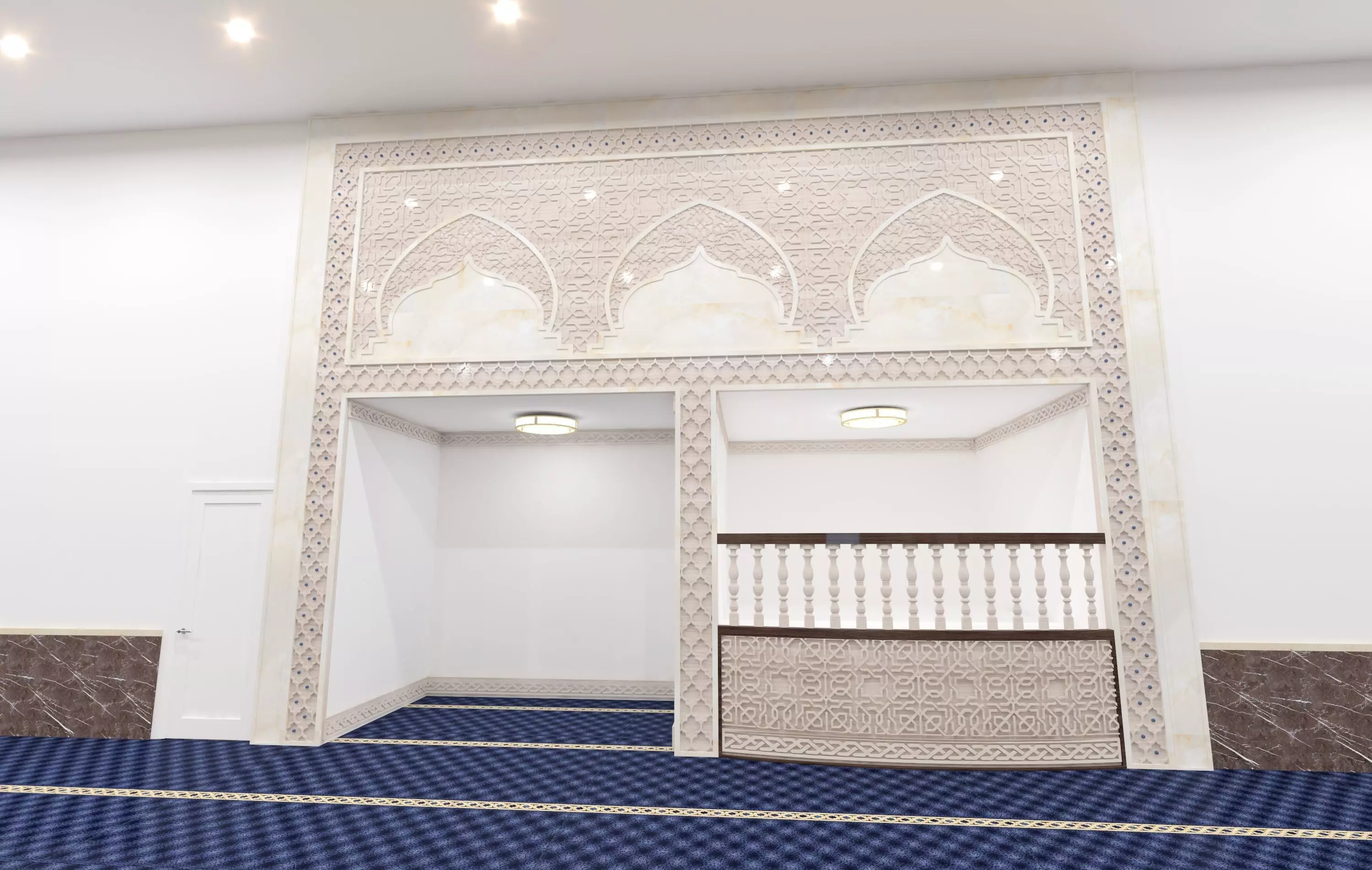 Islamic decoration for mihrab mosque Low-poly 3D model