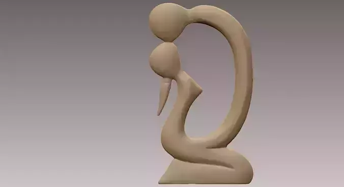 Decor-Wooden-Kissing-couple-3D print