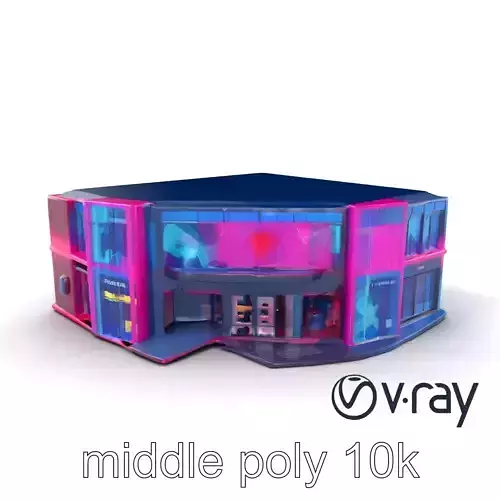 Neon Commercial Center Architecture model pack