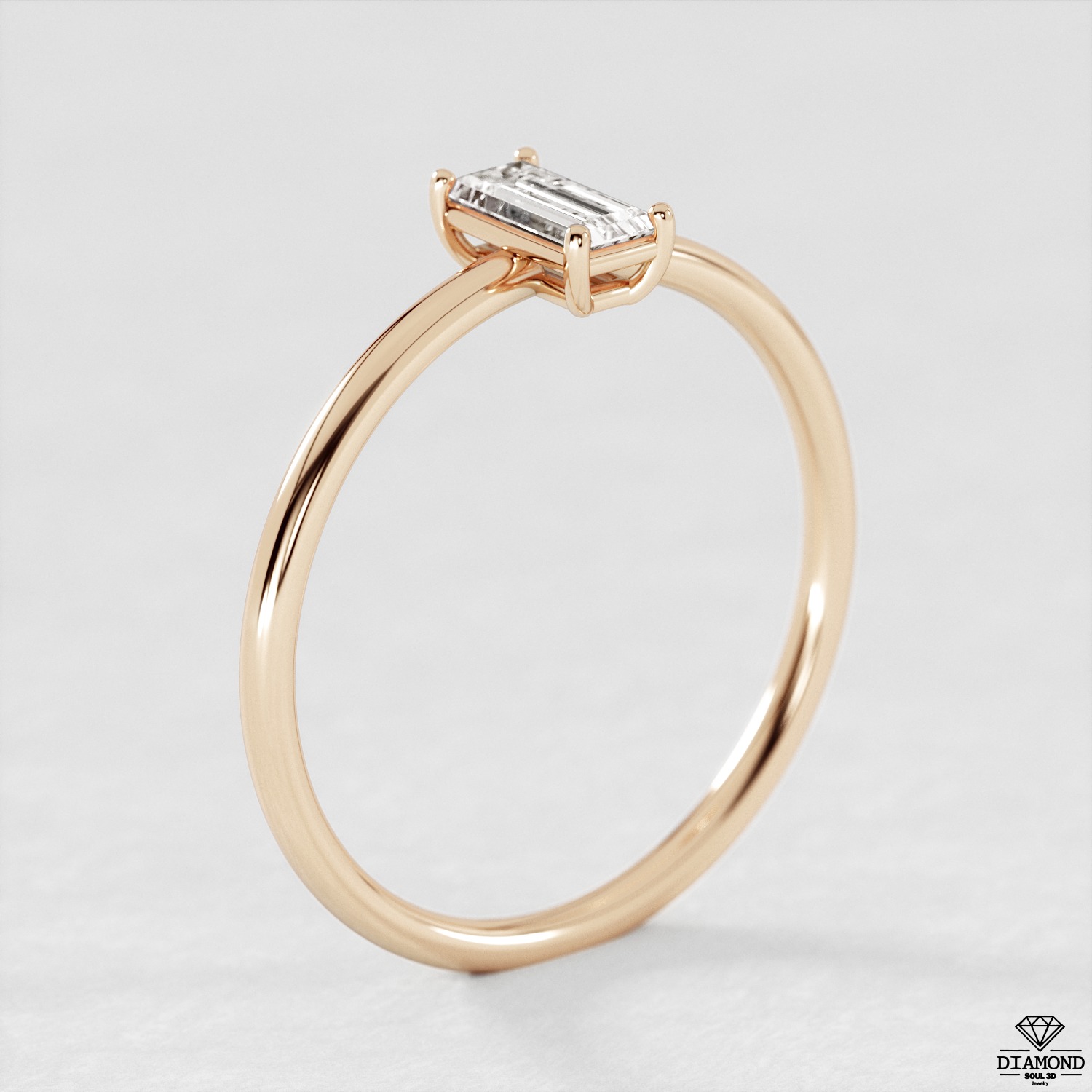  Pack 7Ring Baguette 6x3mm 3D Model Collection_7