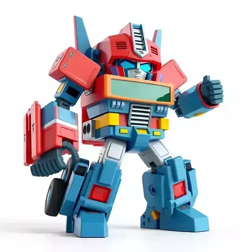 transformers 3D rendering of a cartoon character