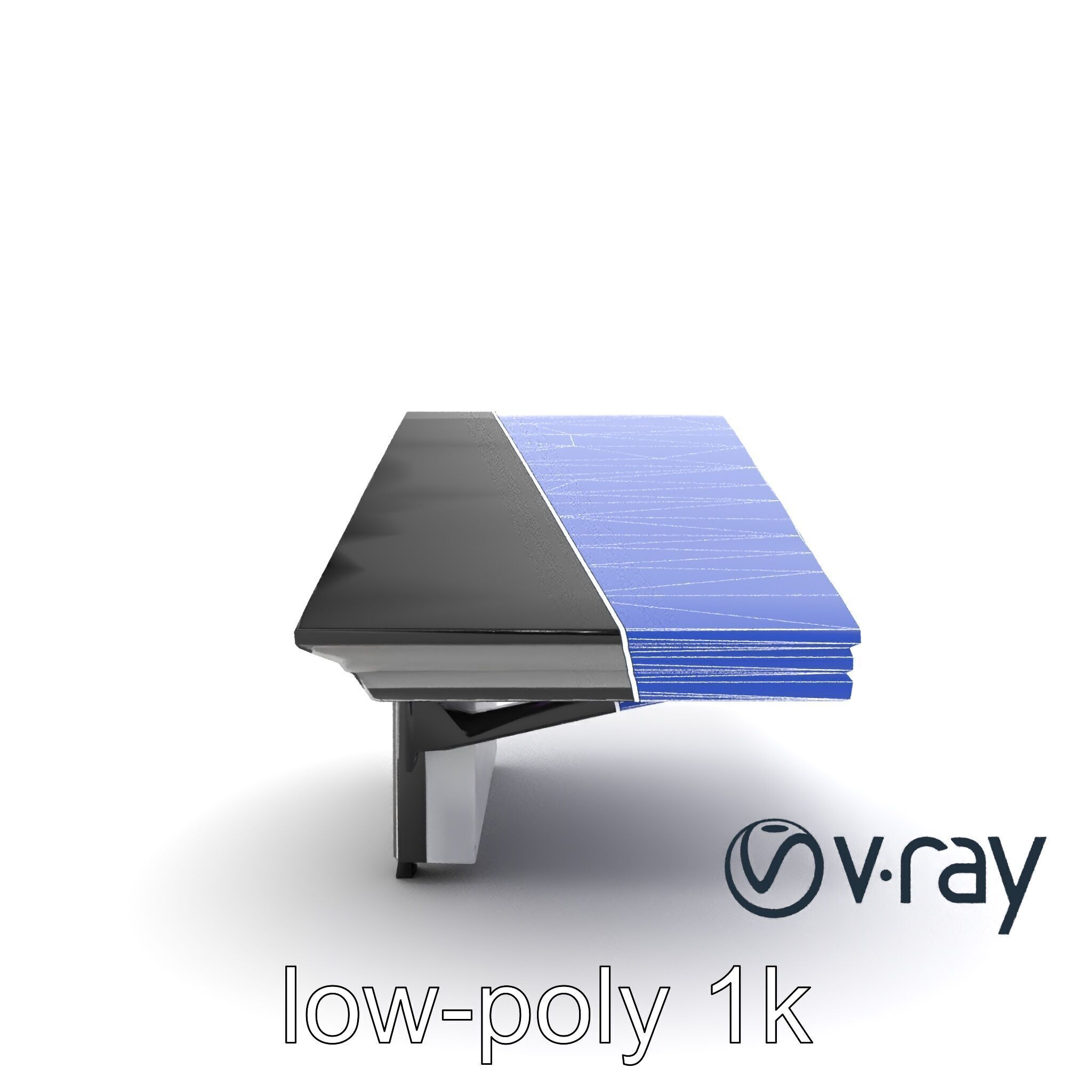 High-Tech Roof Module with Neon Detail model pack Low-poly 3D model_19