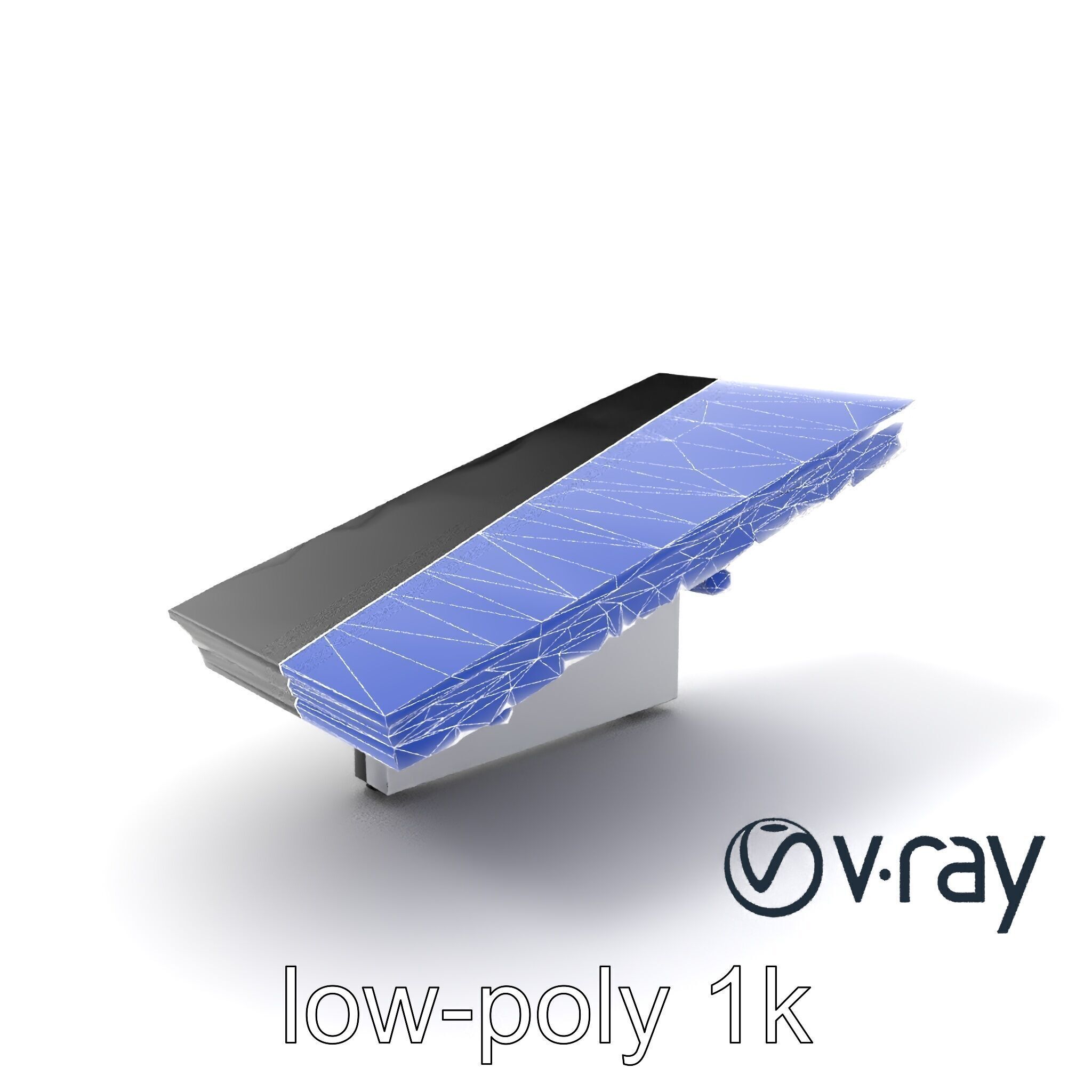 High-Tech Roof Module with Neon Detail model pack Low-poly 3D model_6