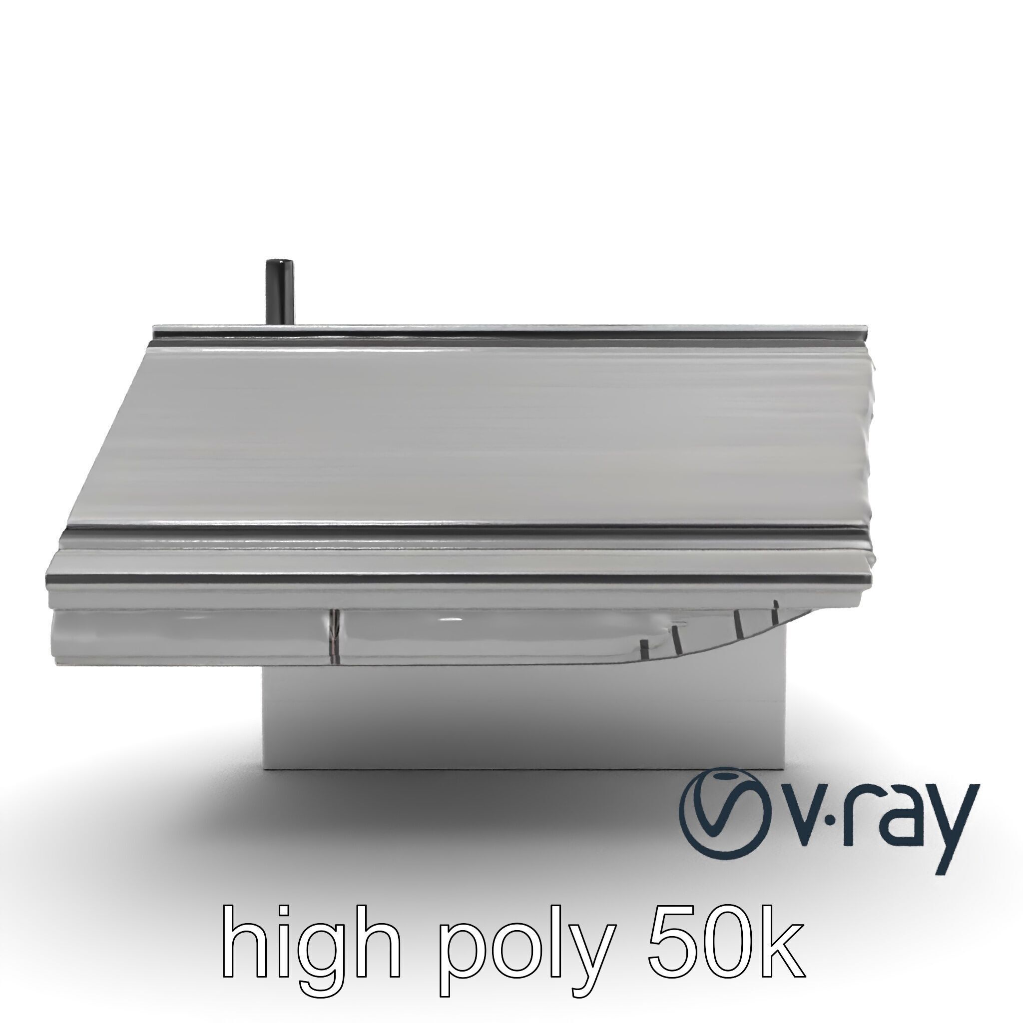 High-Tech Roof Module with Neon Detail model pack Low-poly 3D model_23