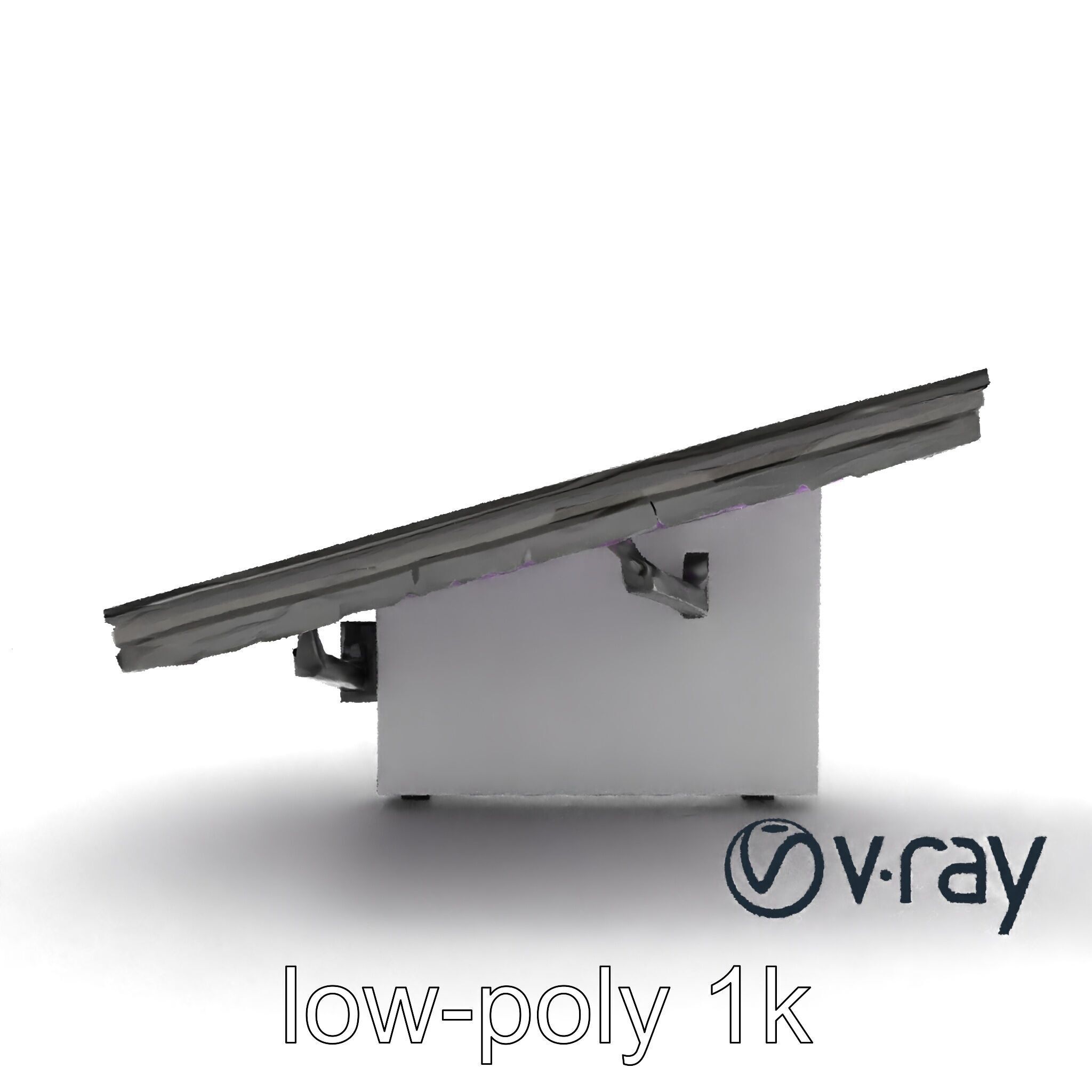 High-Tech Roof Module with Neon Detail model pack Low-poly 3D model_22