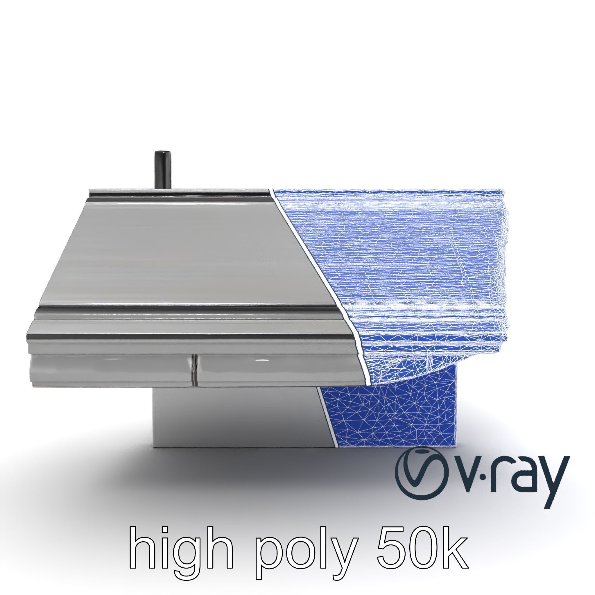 High-Tech Roof Module with Neon Detail model pack Low-poly 3D model_28