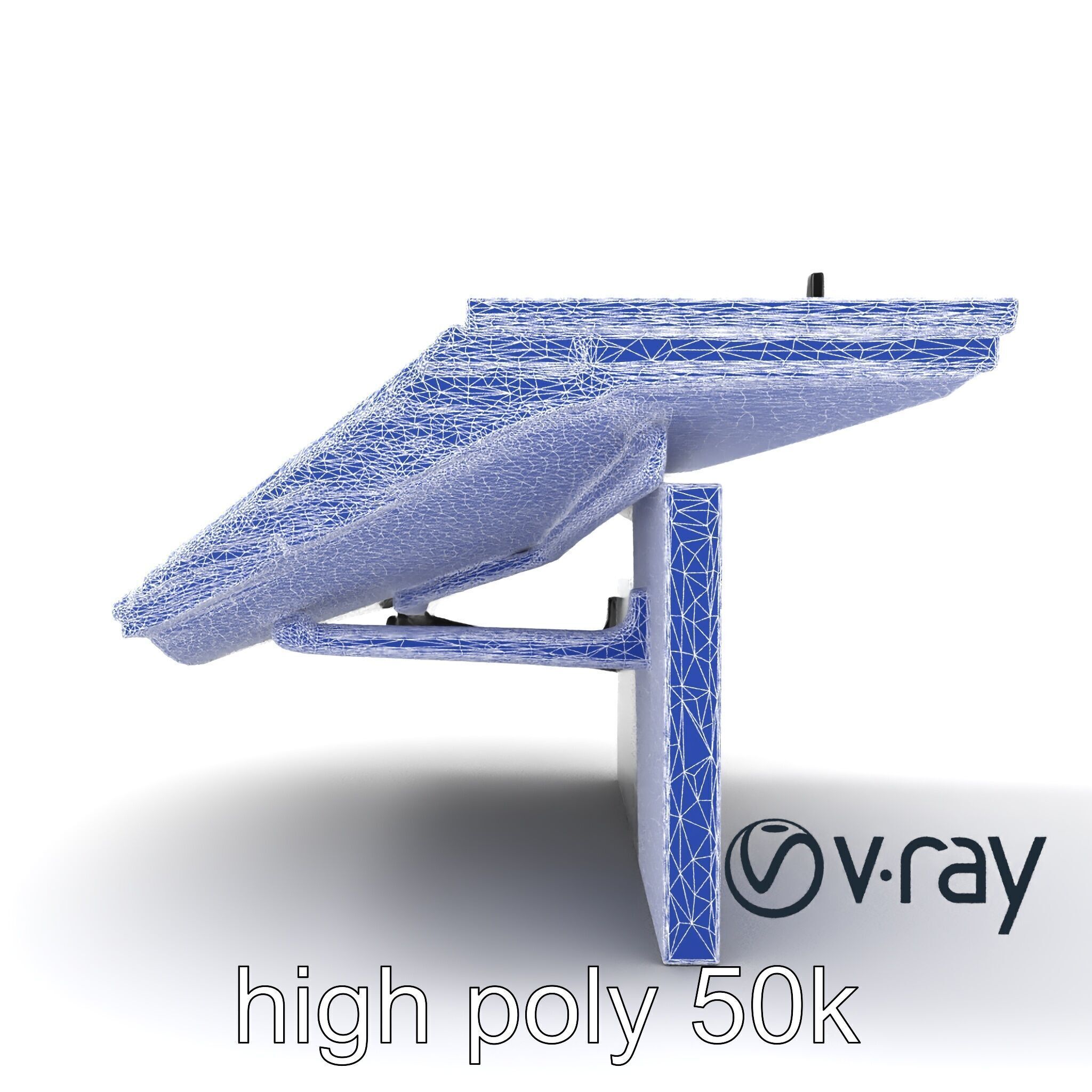 High-Tech Roof Module with Neon Detail model pack Low-poly 3D model_30