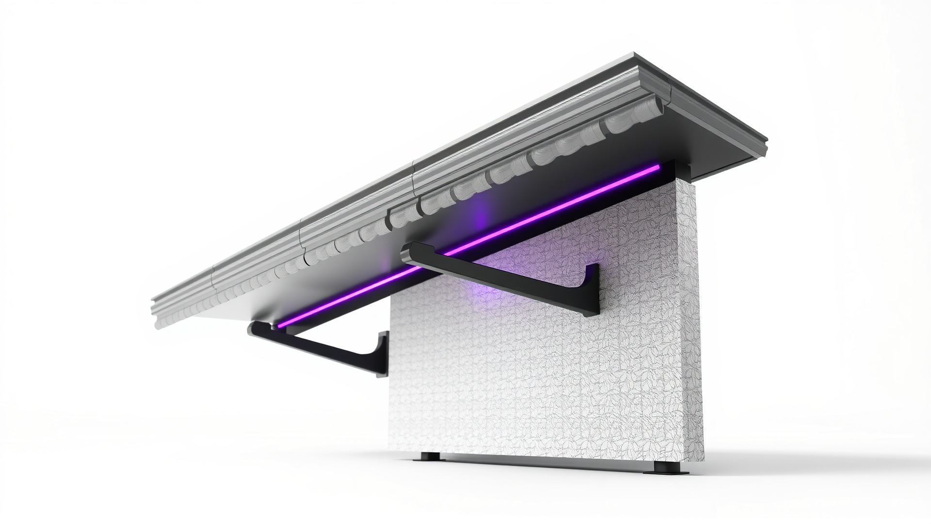 High-Tech Roof Module with Neon Detail model pack Low-poly 3D model_4