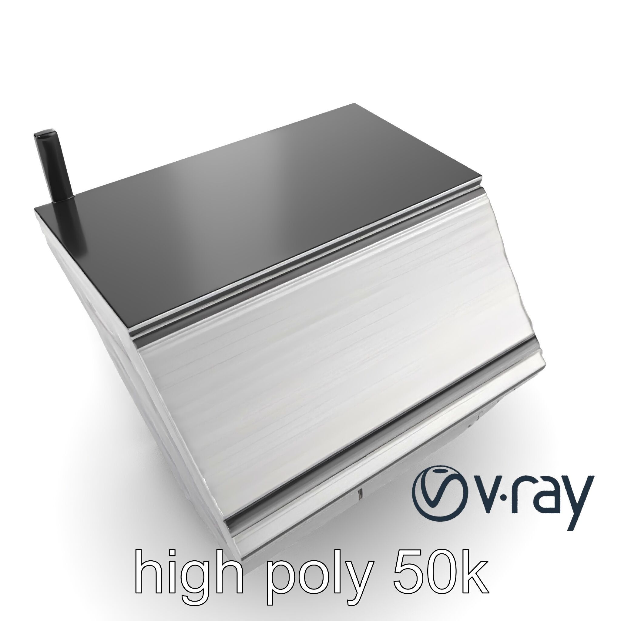 High-Tech Roof Module with Neon Detail model pack Low-poly 3D model_21