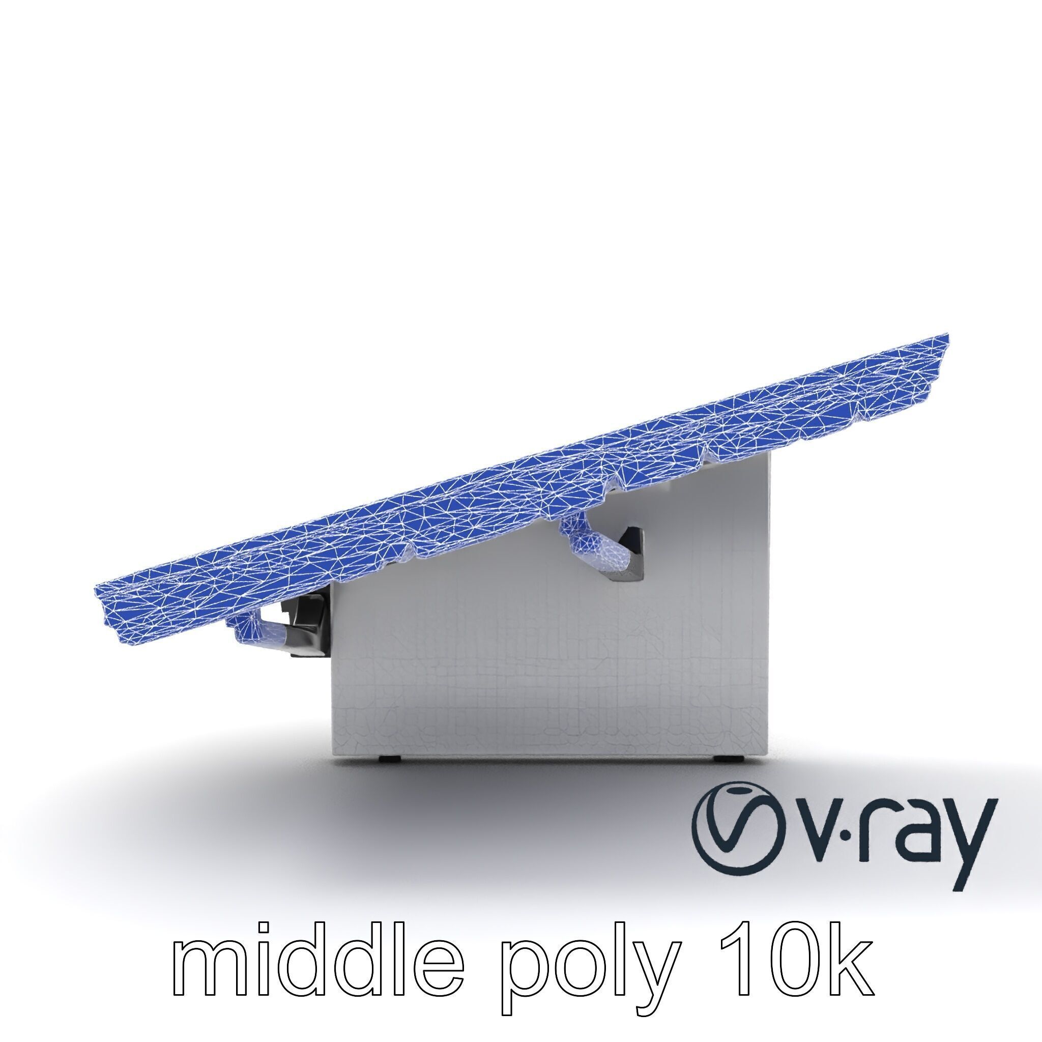 High-Tech Roof Module with Neon Detail model pack Low-poly 3D model_17