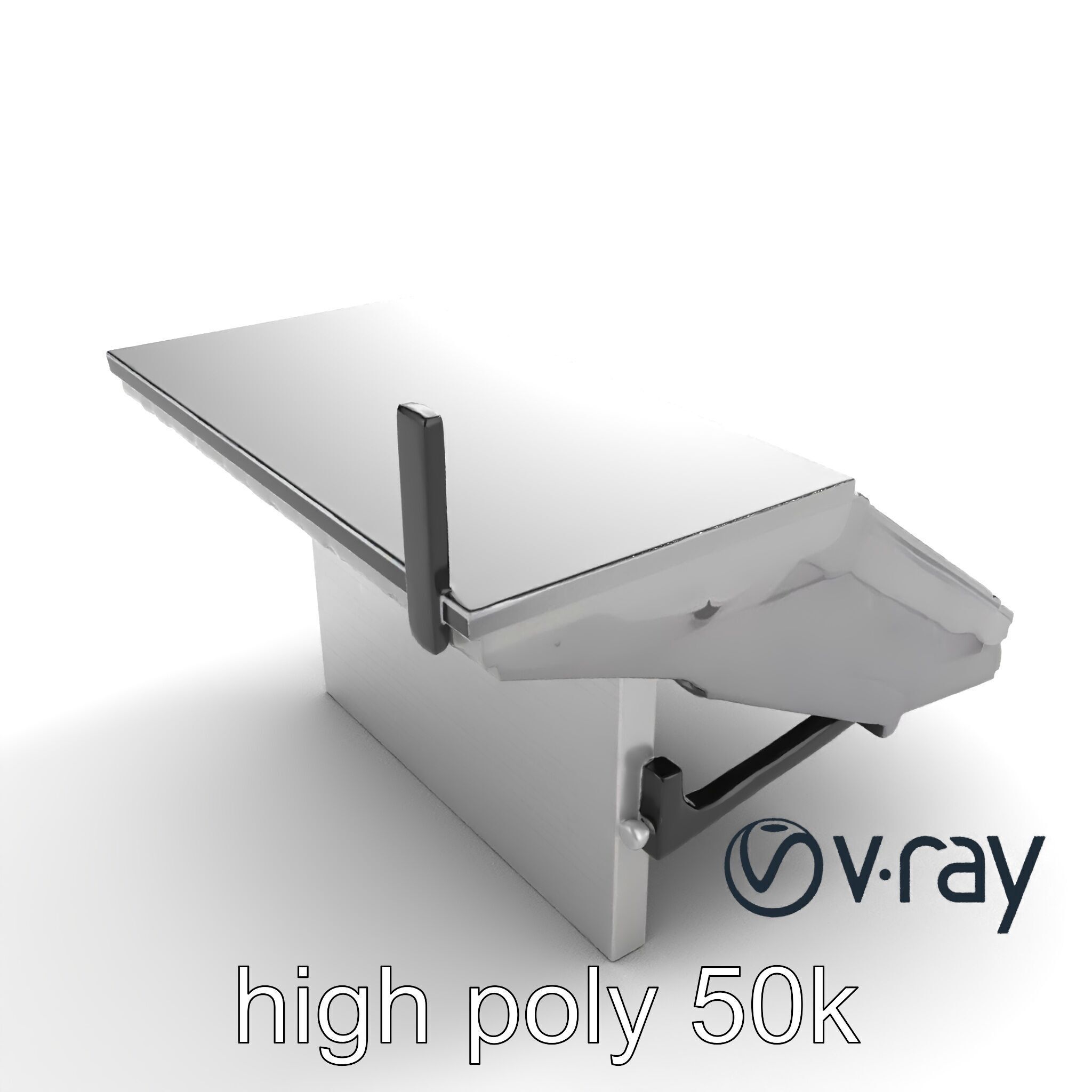 High-Tech Roof Module with Neon Detail model pack Low-poly 3D model_10