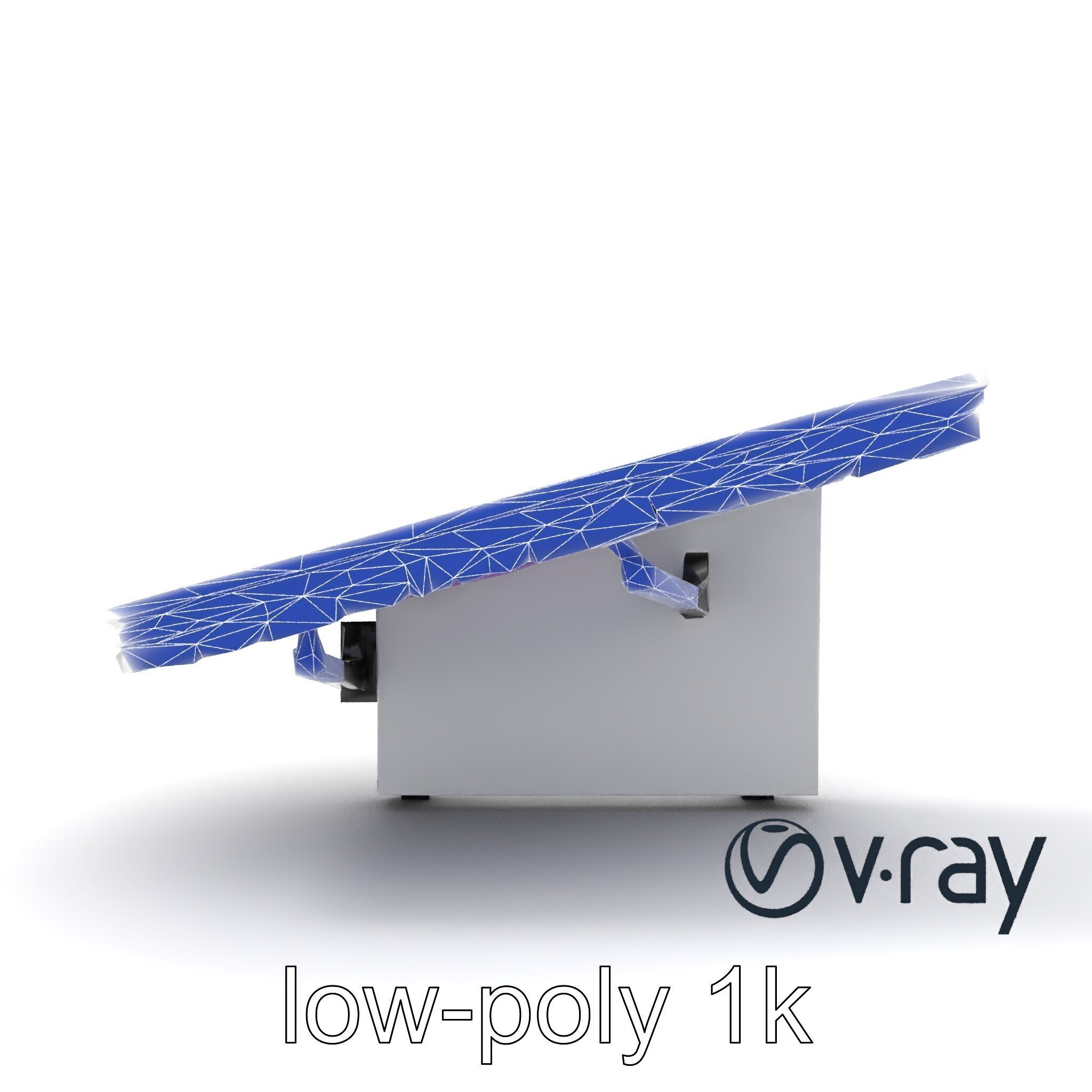 High-Tech Roof Module with Neon Detail model pack Low-poly 3D model_27