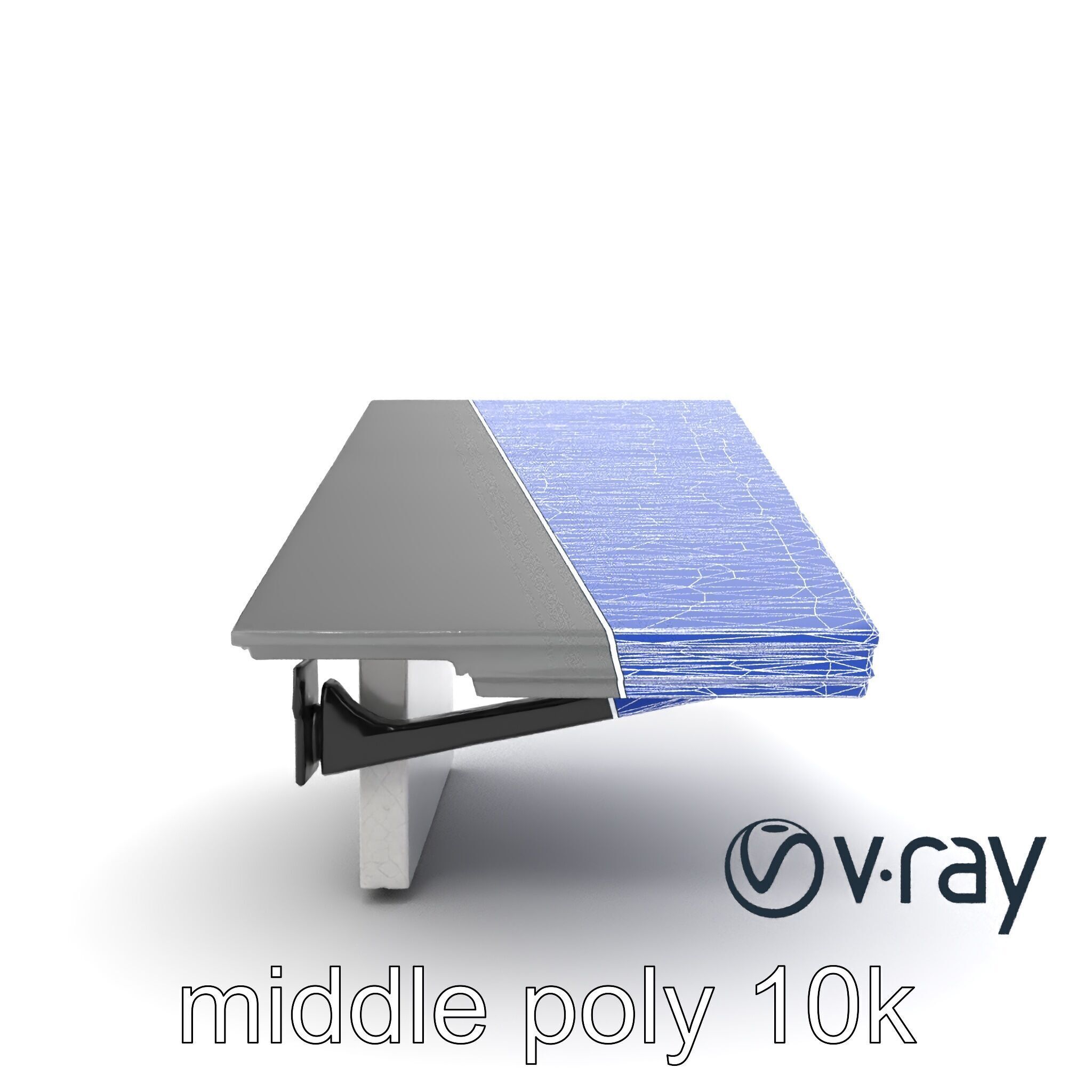 High-Tech Roof Module with Neon Detail model pack Low-poly 3D model_24
