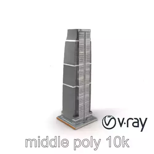 Futuristic Skyscraper with Neon Accents model pack