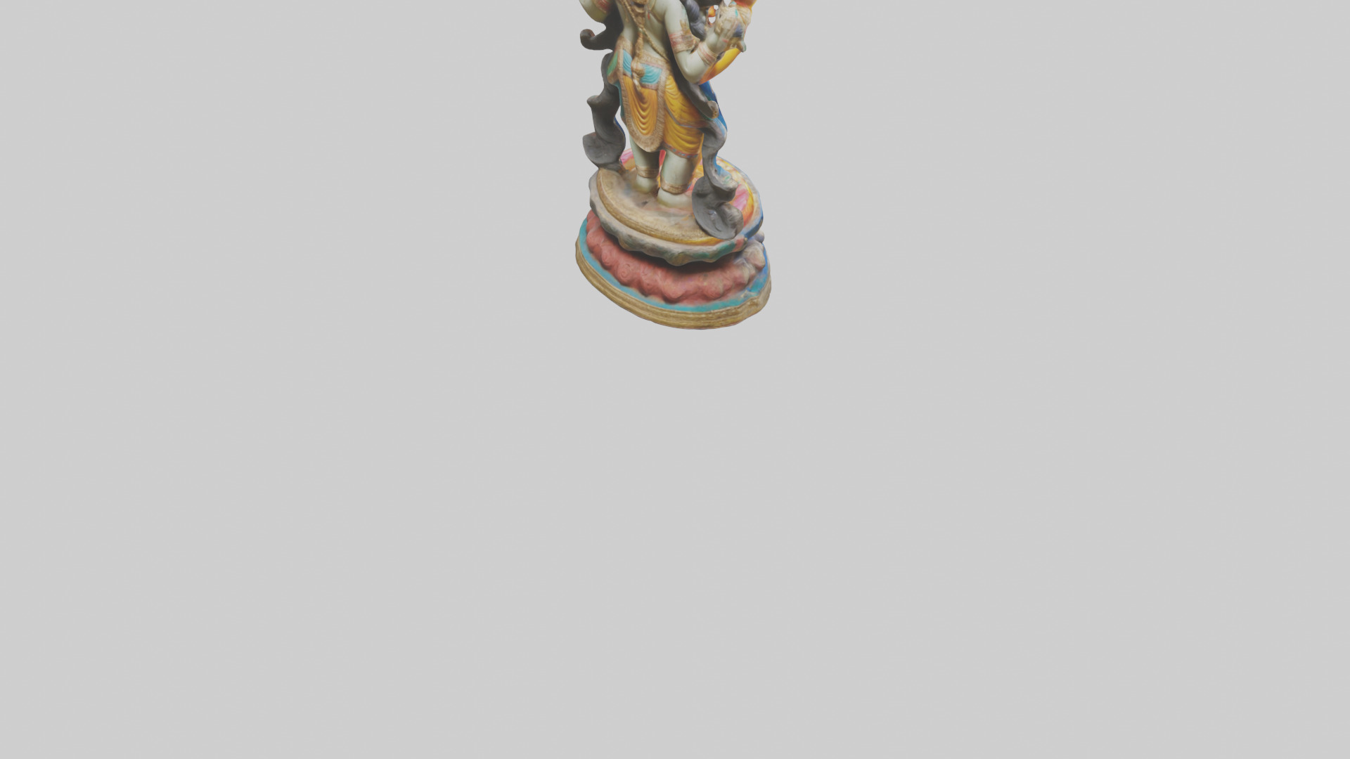 Indian deity statue model Low-poly 3D model_5
