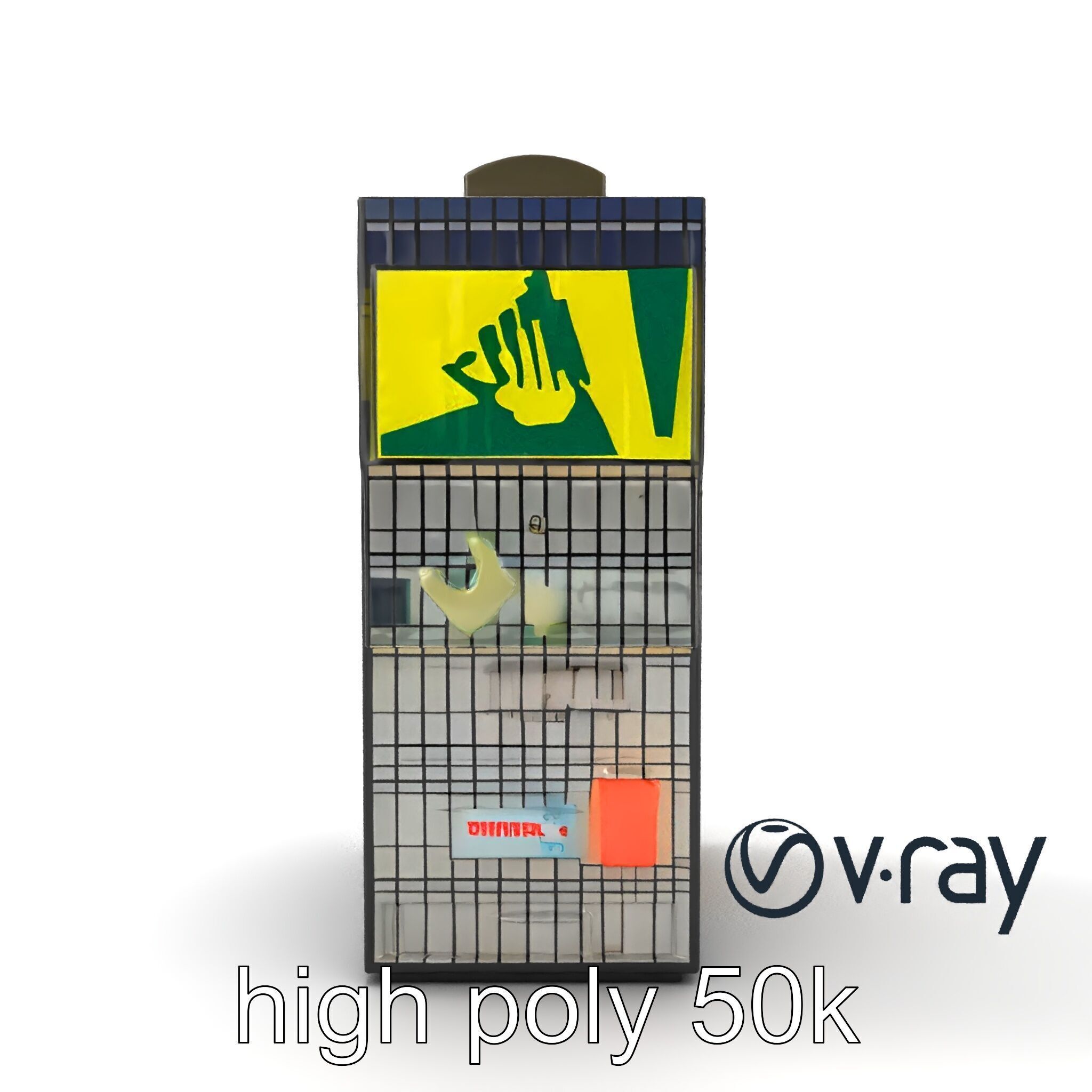 Reflective Skyscraper with Neon Panels model pack Low-poly 3D model_16