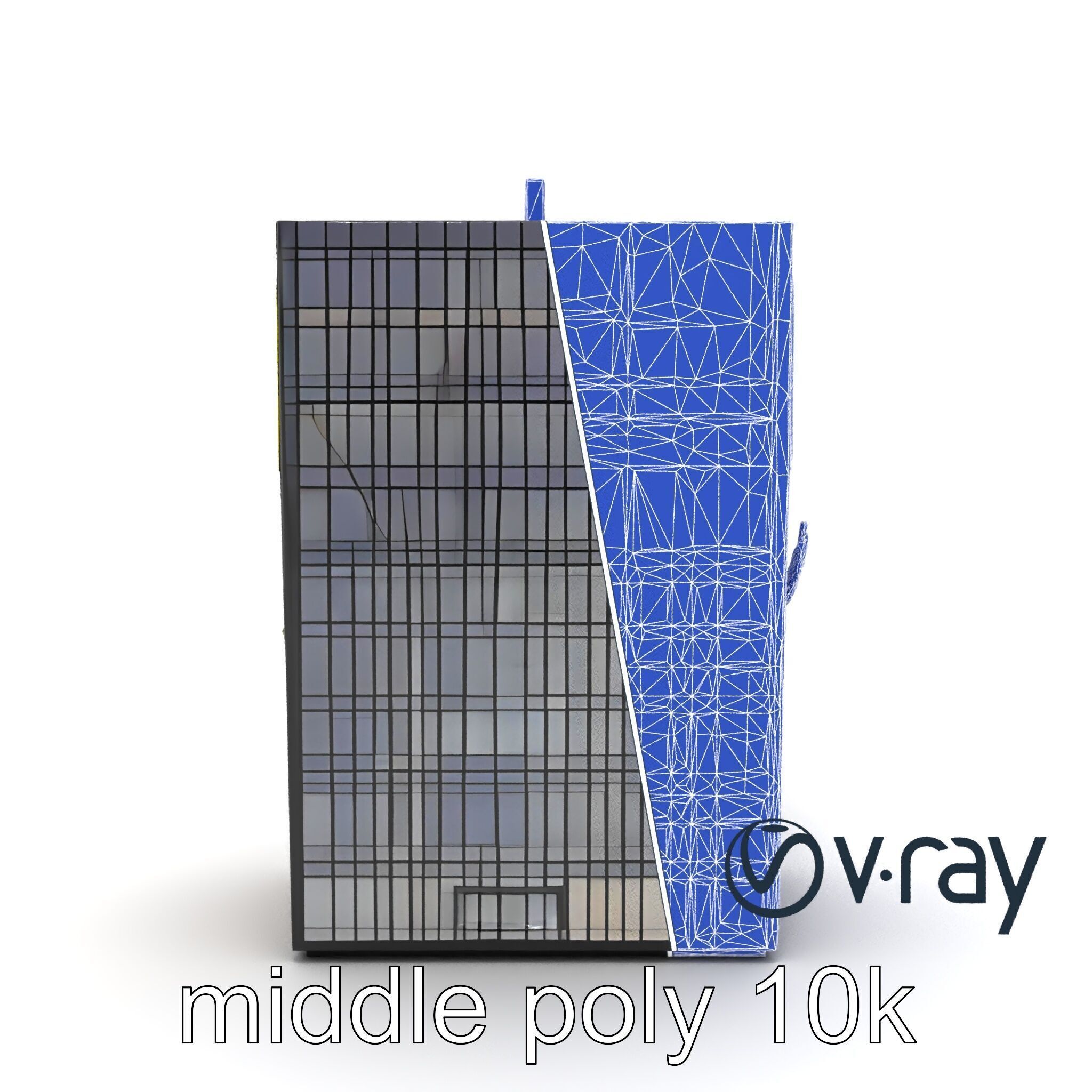 Reflective Skyscraper with Neon Panels model pack Low-poly 3D model_13