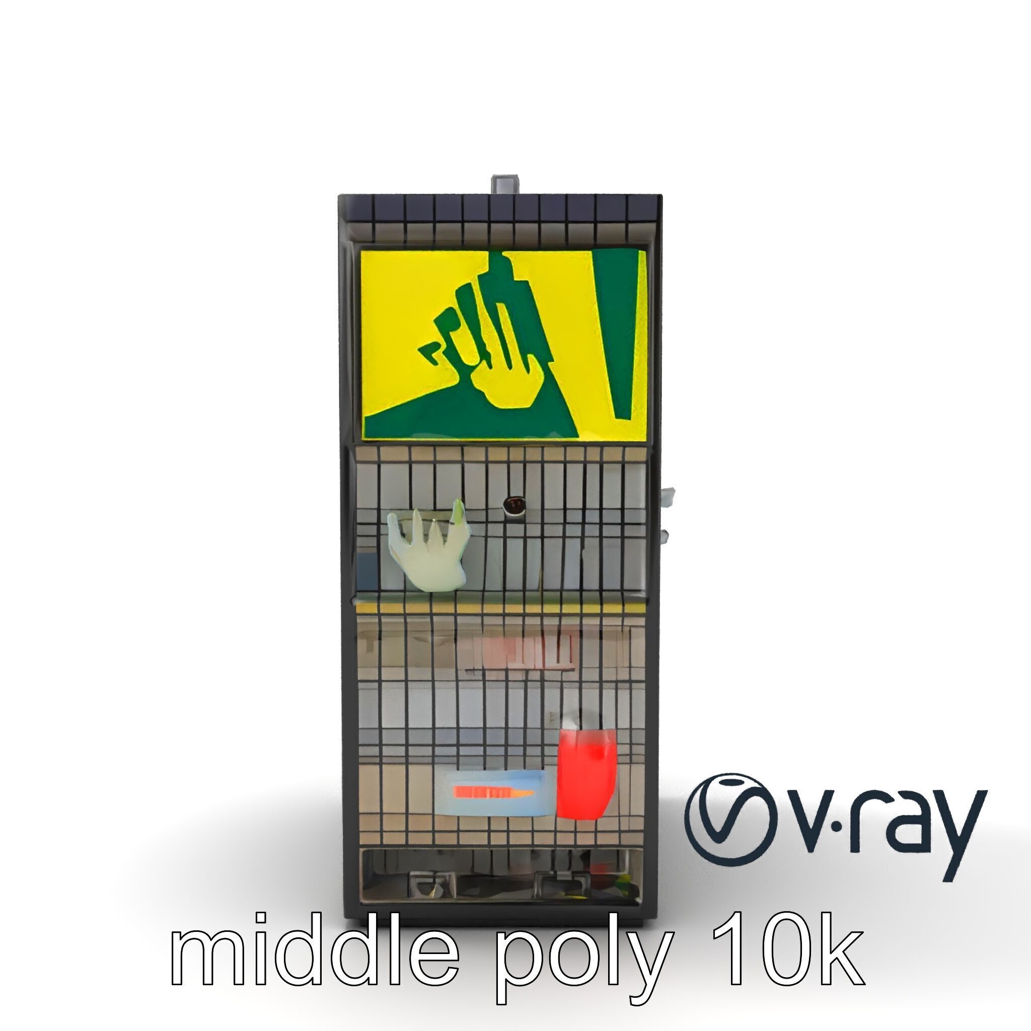 Reflective Skyscraper with Neon Panels model pack Low-poly 3D model_14